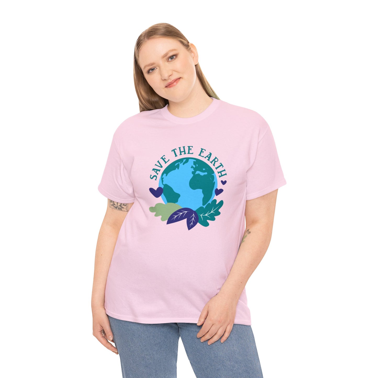 Unisex Heavy Cotton Tee Adult/Teen Activewear Shirt Comes In Many Colors Save The Earth