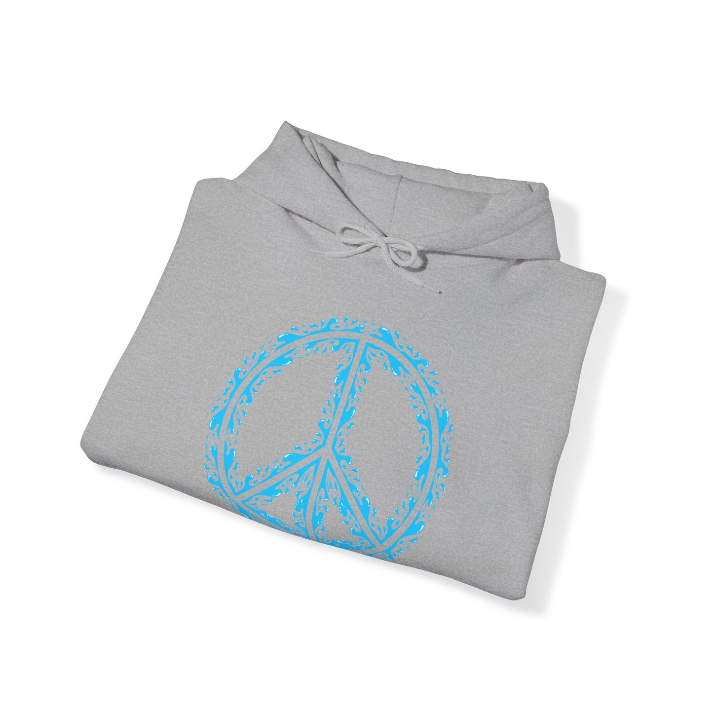 Unisex Heavy Blend™ Hooded Sweatshirt Adult/Teen Blue Peace Sign