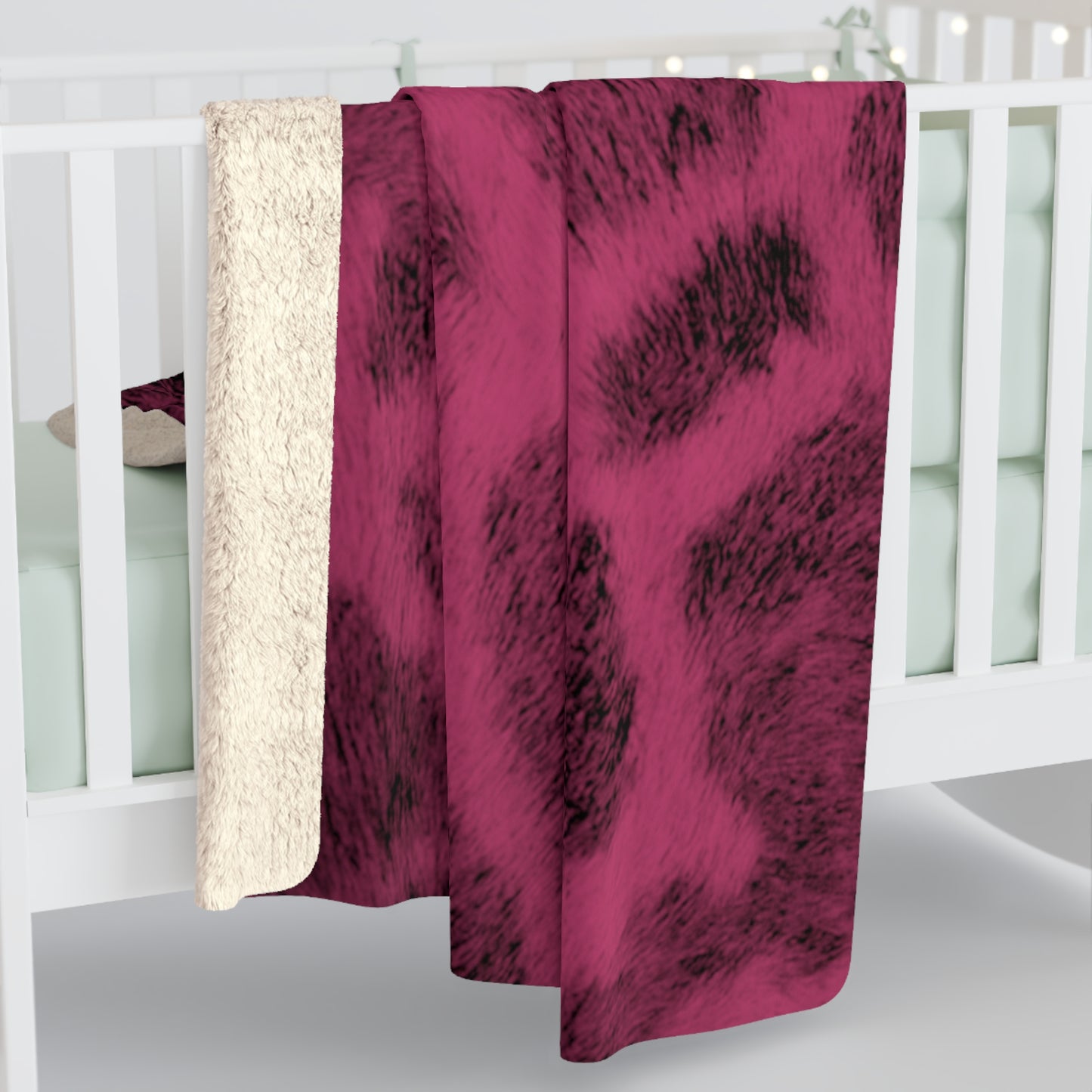 Sherpa Fleece Blanket If You Would Like This To Be A Matching Set Including or Not Clock Curtains Felt Storage Boxes Pillow Shams & More Please Call 1-603-377-1833 Can Be Done in 24 Hours!