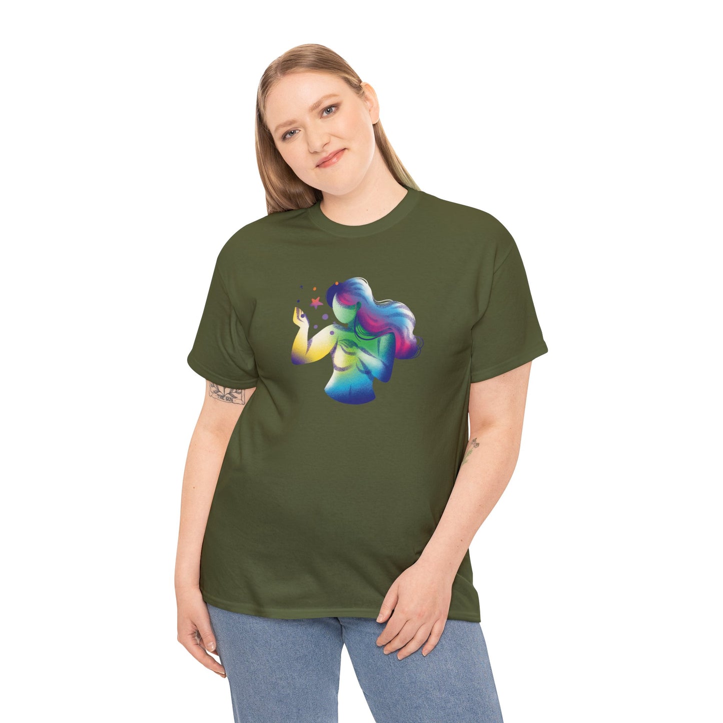 Unisex Heavy Cotton Tee Adult/Teen Activewear Shirt Comes In Many Colors