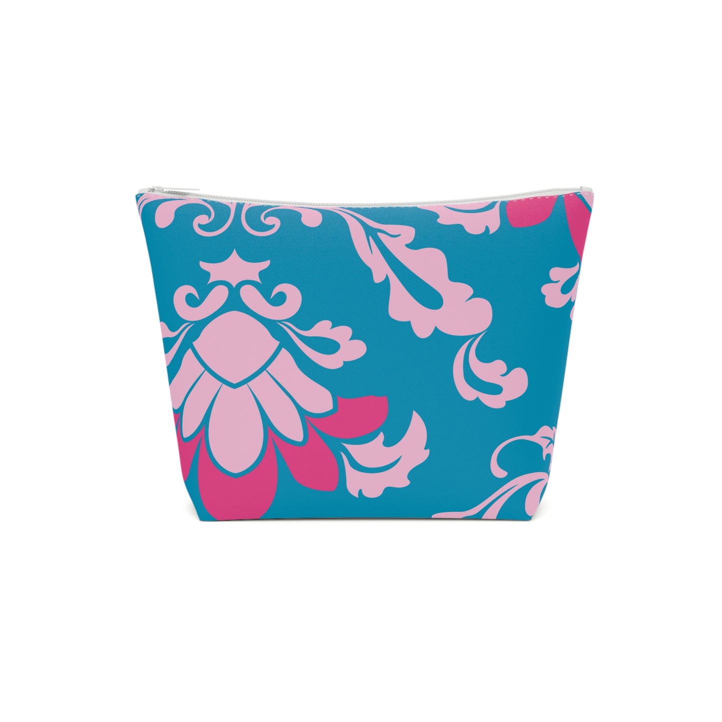 Cotton Cosmetic Bag Adult/Teen Makeup Bag Unisex Hot Pink Teal-Blue Customizable Put your Favorite Photo or Slogan, Or Name on THis tiffany.trillo@icloud.com