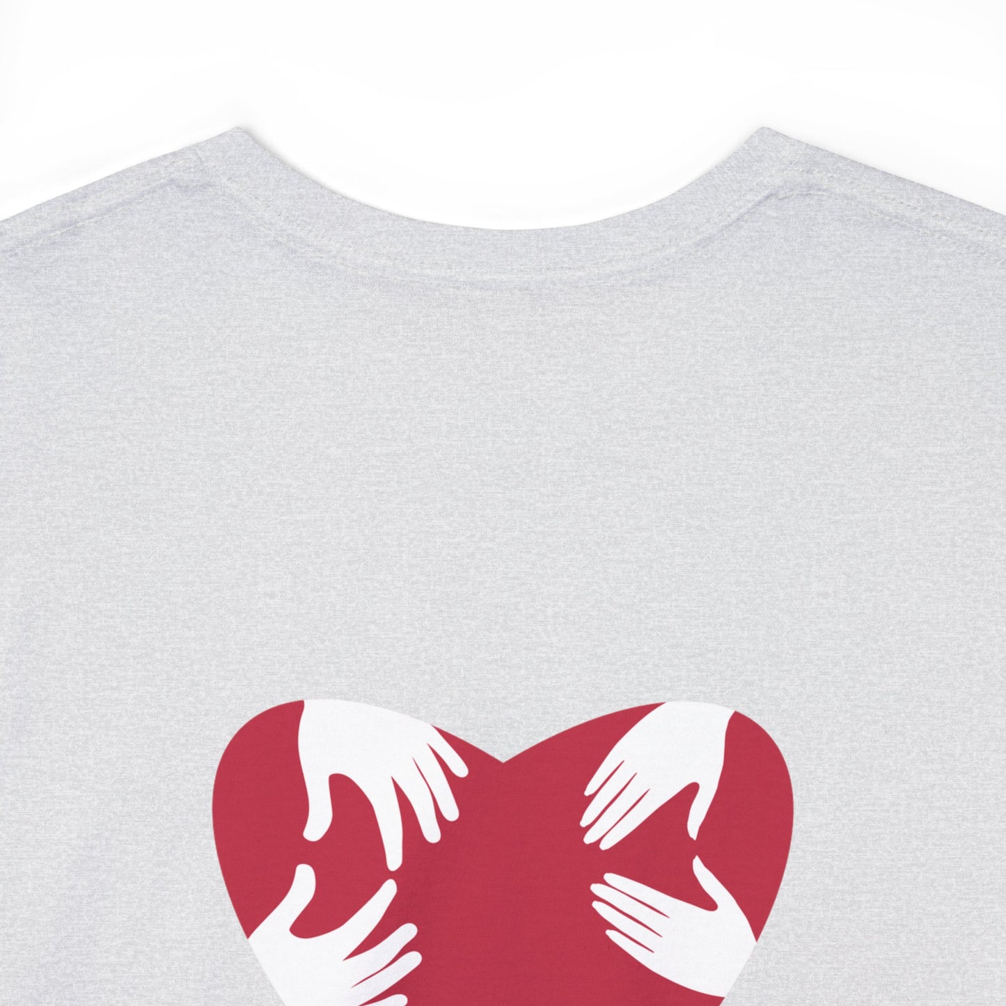 Unisex Heavy Cotton Tee Heart on Back