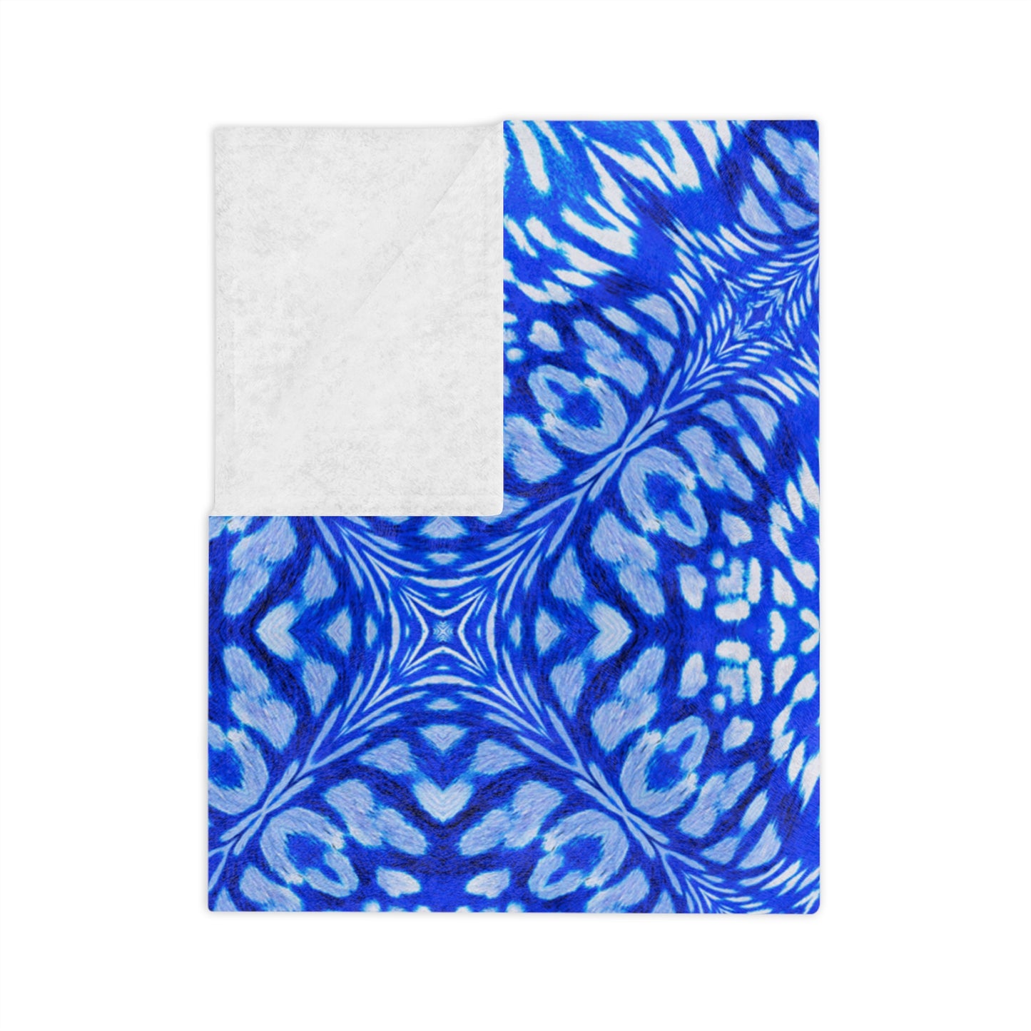 Velveteen Minky Blanket Adult/Teen Accessories Decor Cobalt Blue Design