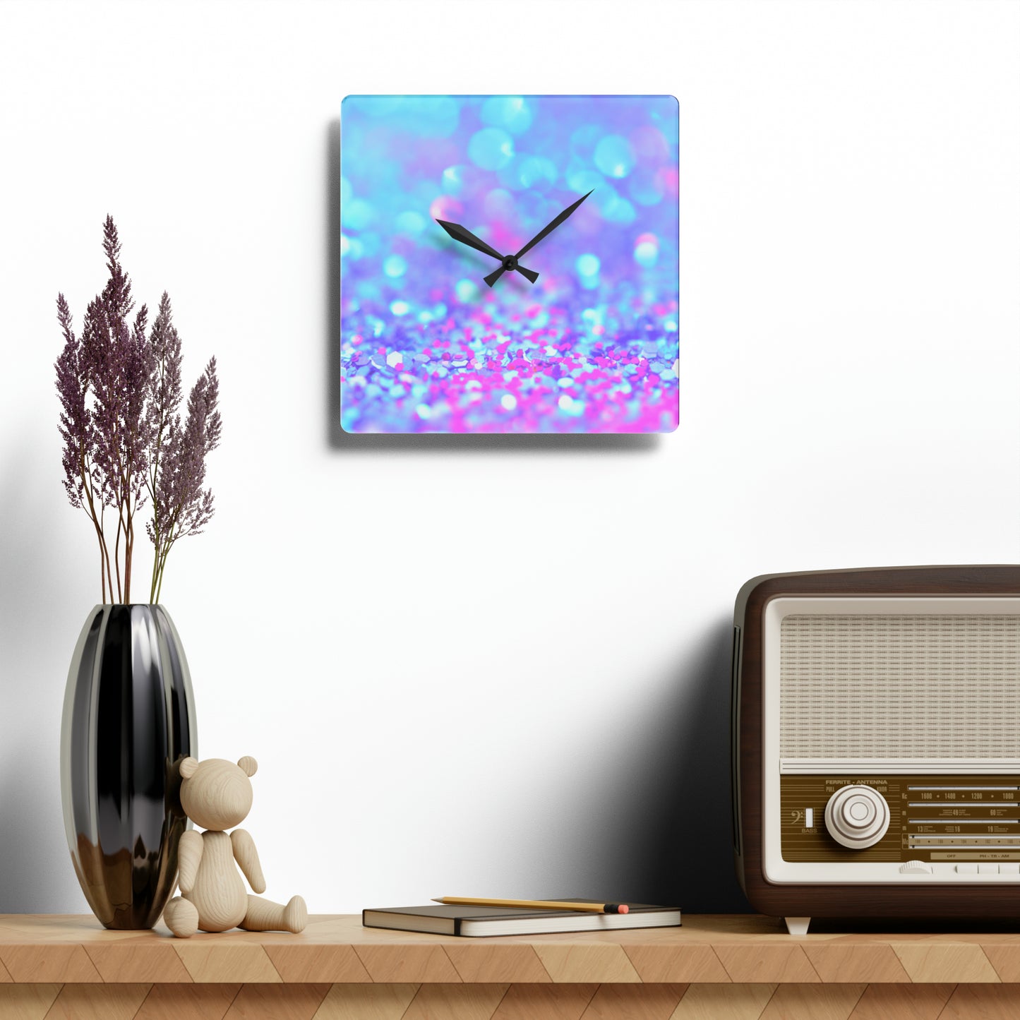 Acrylic Wall Clock Has Matching Products Sold Separate, If you want a Matching Products That Youd Like Me to Make in a Certain Print That's Not Listed Call or if you'd like to Choose Your Own Print No Charge No Problem