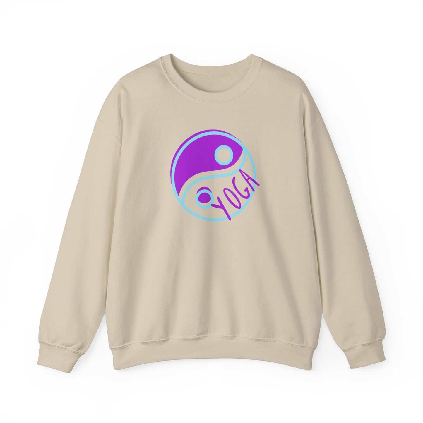 Unisex Heavy Blend™ Crewneck Sweatshirt ADULT/TEEN ACTIVEWEAR YIN-YANG  PURPLE TEAL-BLUE