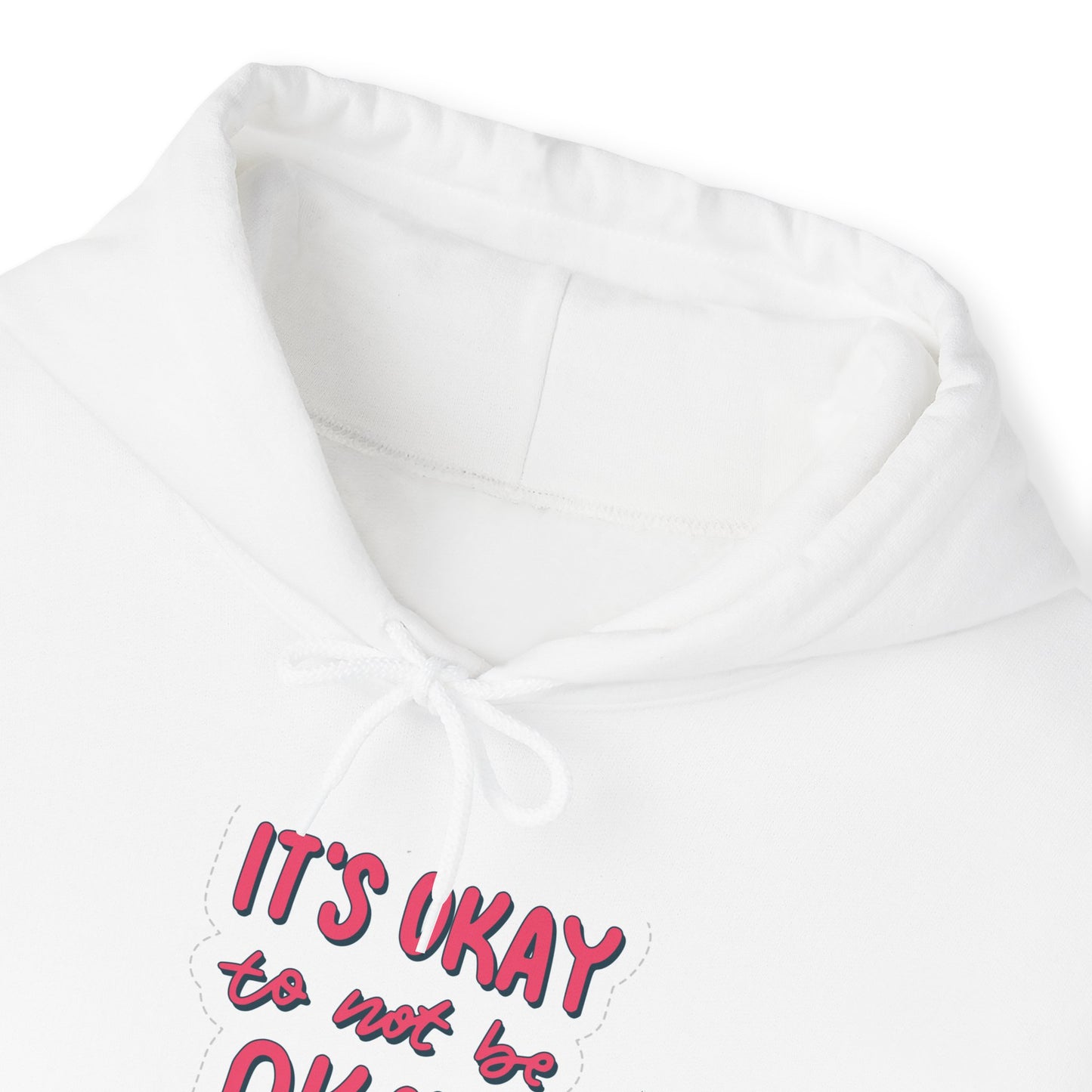 Unisex Heavy Blend™ Hooded  Adult/Teen Activewear Its OK to Be Not OK Colors Red Black Bubble Letters