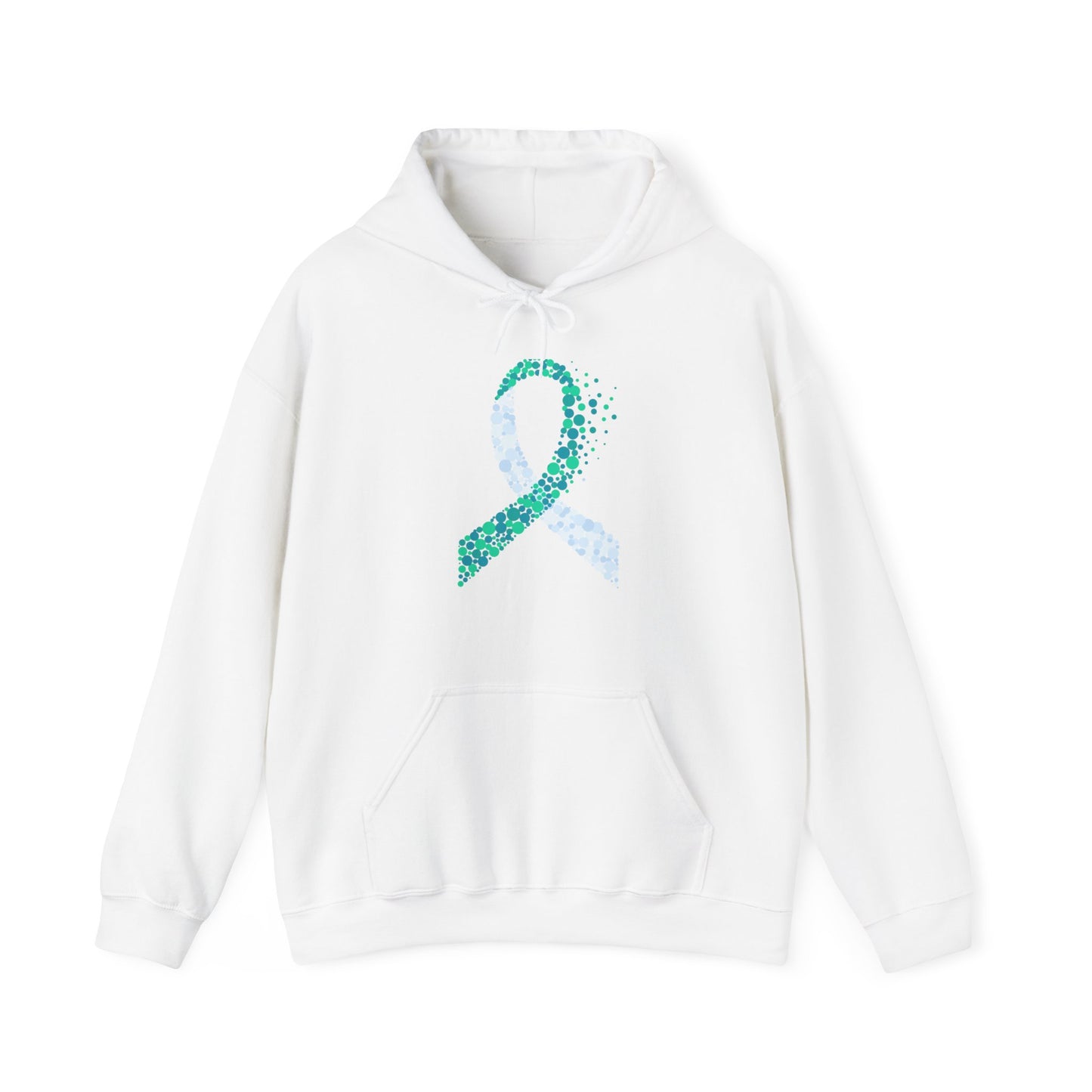 Unisex Heavy Blend™ Hooded Sweatshirt SUICIDE PREVENTION AWARENESS RIBBON TEAL/PURPLE ADULT/TEEN ACTIVEWEAR