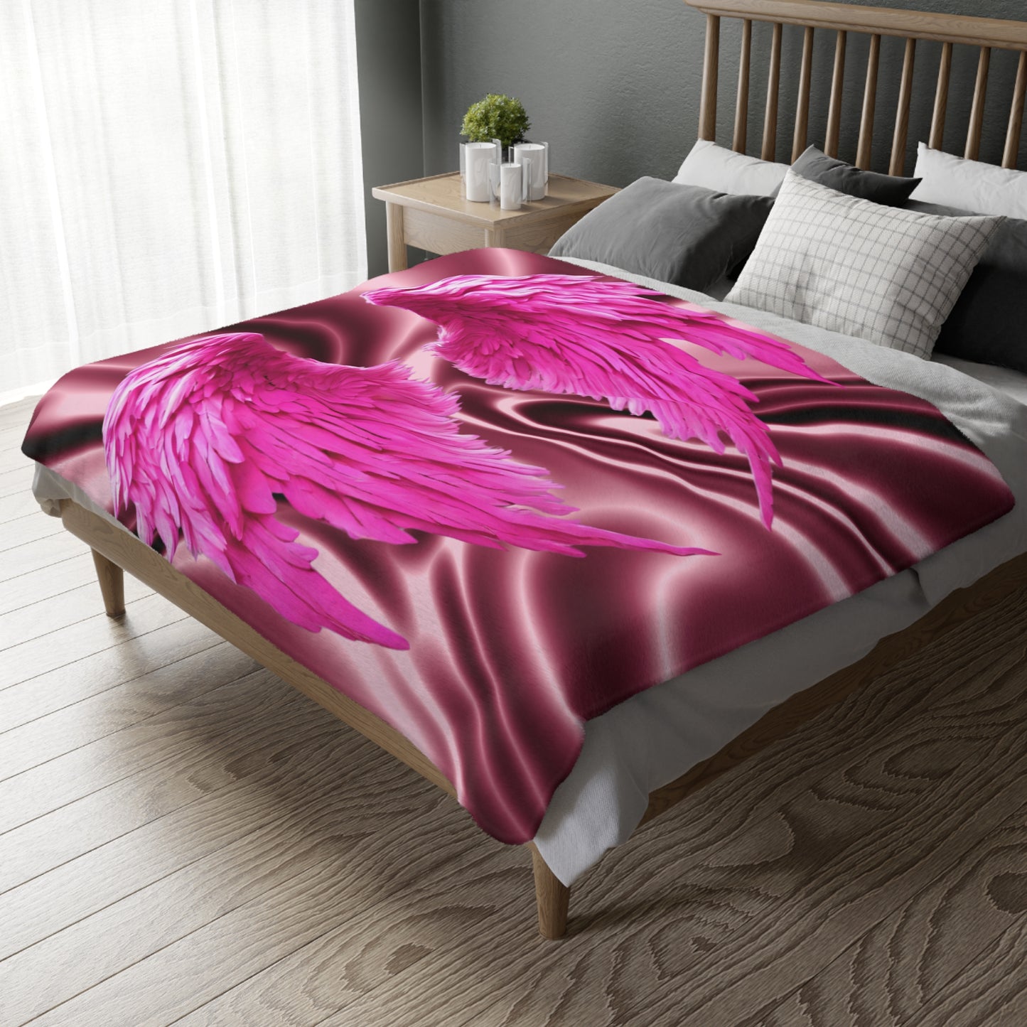 Velveteen Microfiber Blanket (Two-sided print) Good And Evil Two Blankets In One Adult Accessories