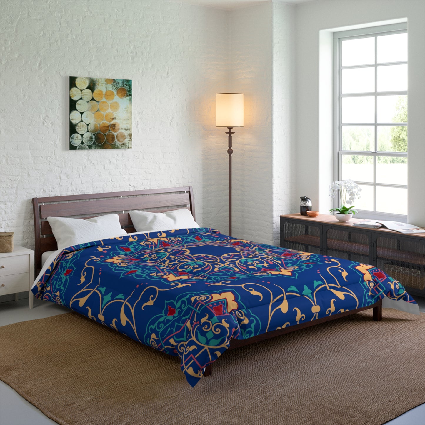 Comforter Are Available To Be Made To Match Any Product Including Pillow Shams, Curtains, Rugs, Clocks, and More Please Call 1-603-377-1833 Can Be Done In 24 Hours