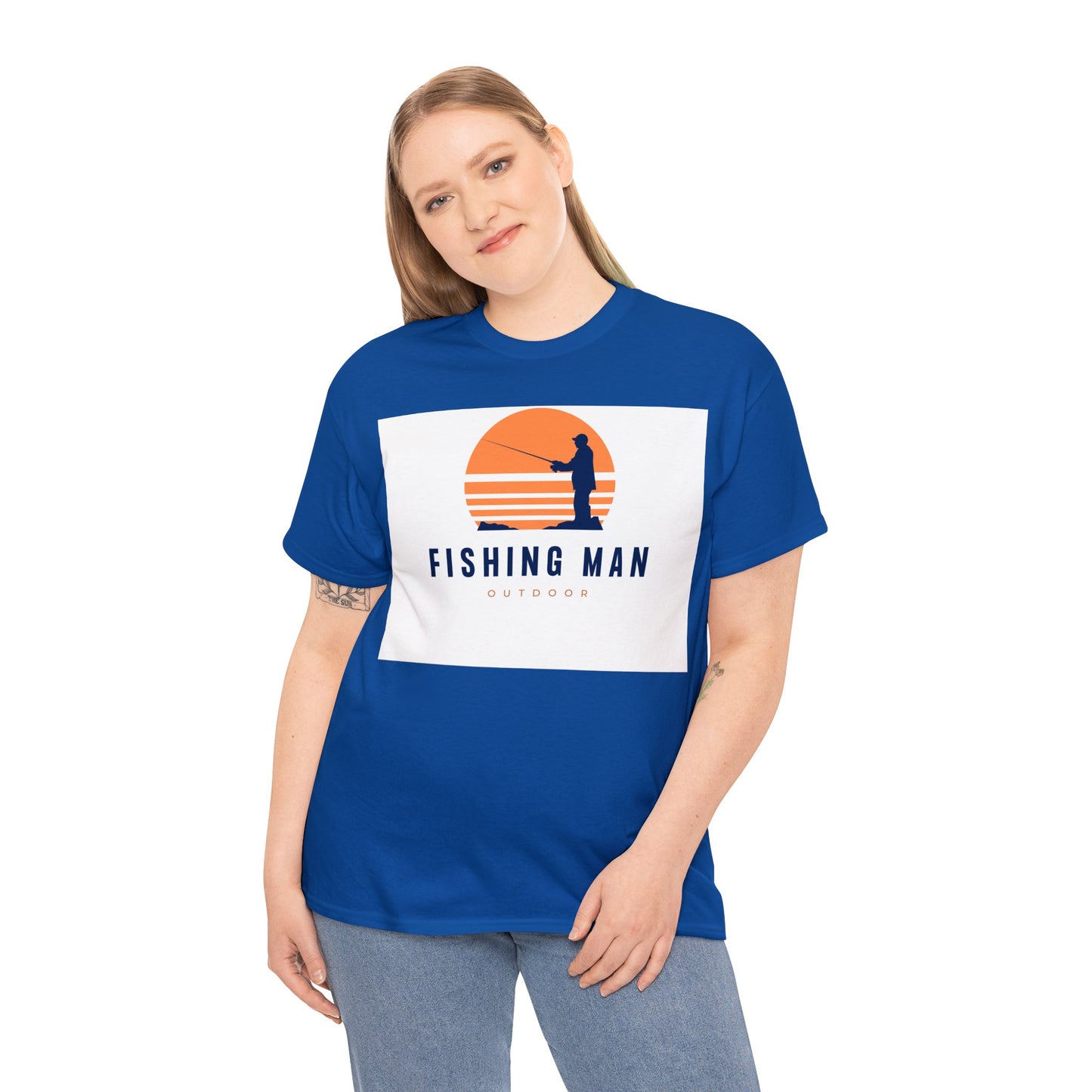 Unisex Heavy Cotton Tee Activewear Adult For That Fishing Man or Woman Fishing Lover Shirt Comes In Many Colors