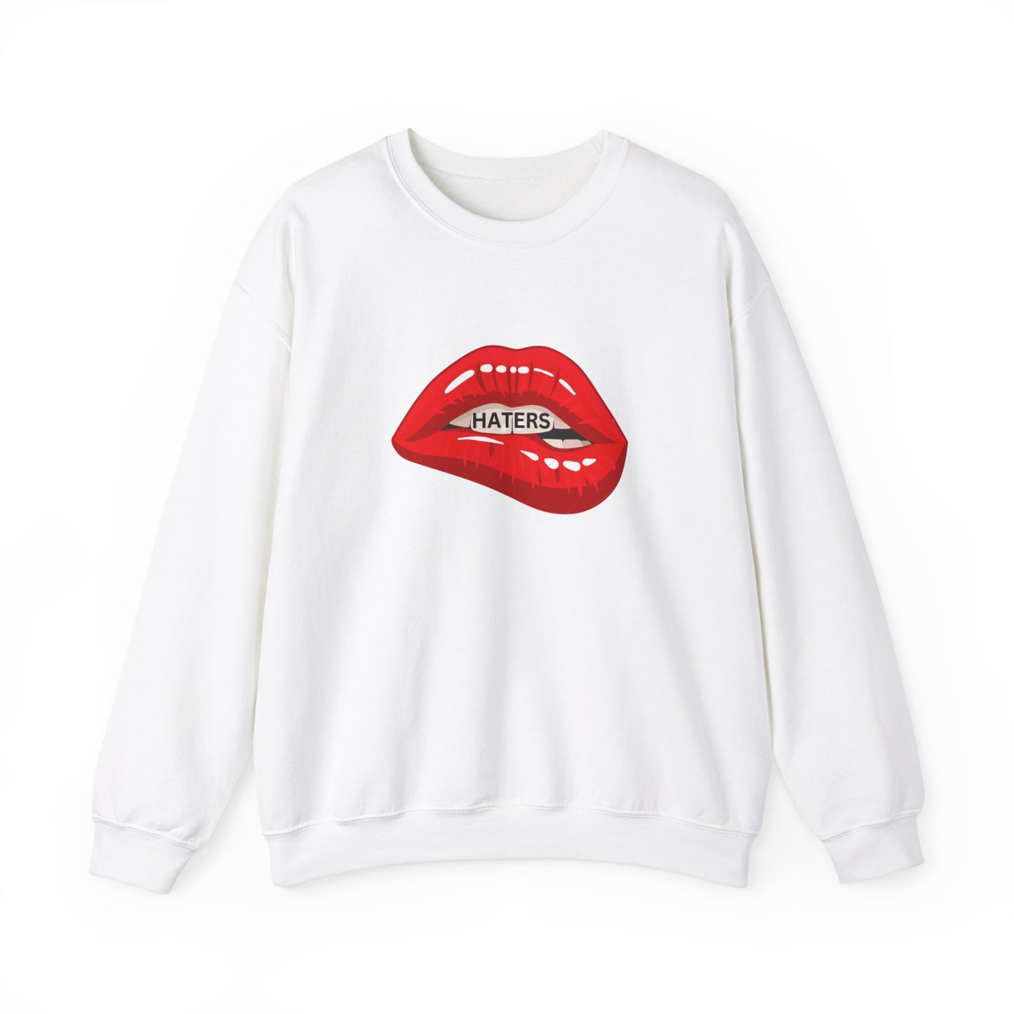 Top does say "Haters" Unisex Heavy Blend™ Crewneck Sweatshirt