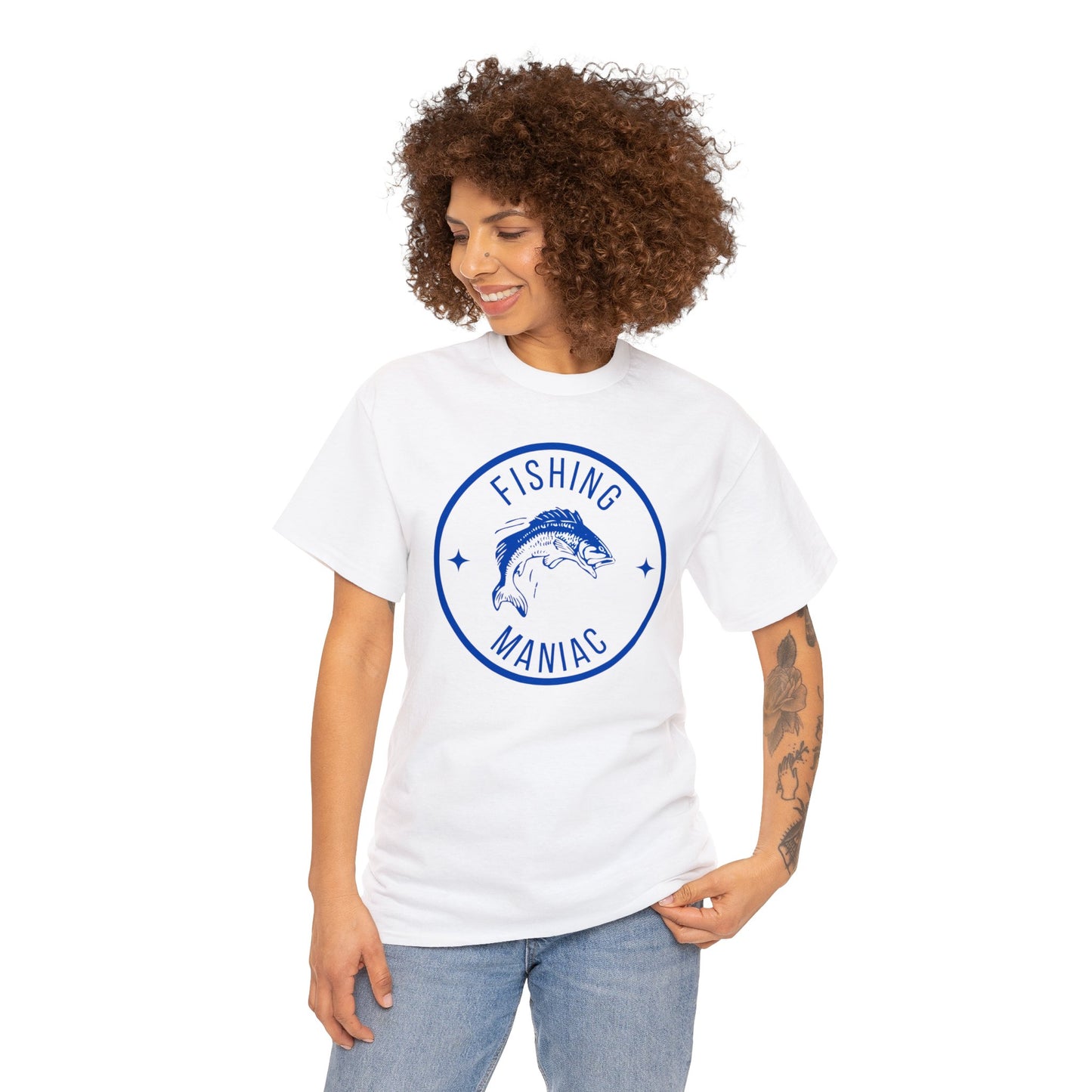 Unisex Heavy Cotton Tee Adult/Teen Activewear For That Fishing Maniac