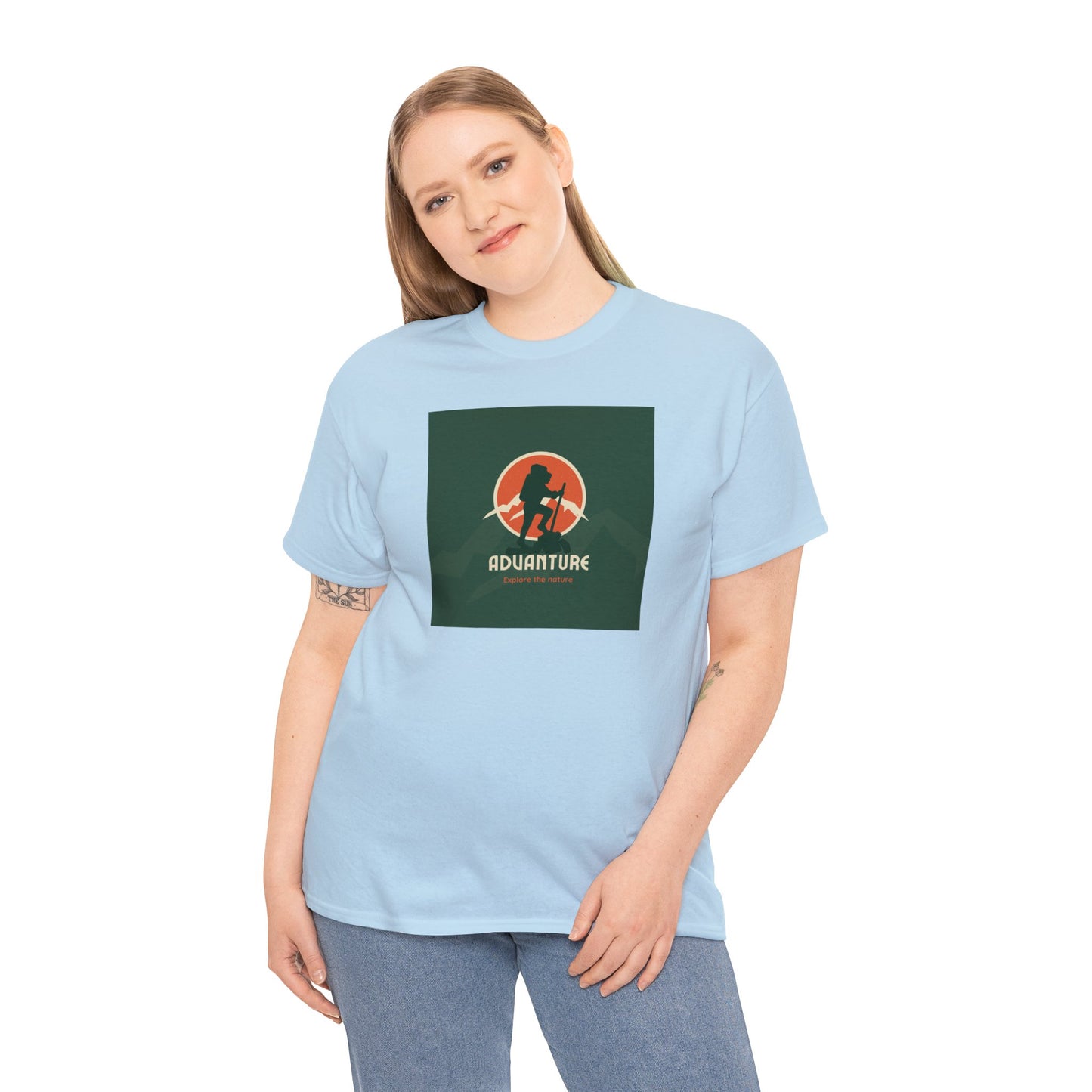 Unisex Heavy Cotton Tee Adult/Teen Activewear For That Adventurer Shirt Comes In Many Colors