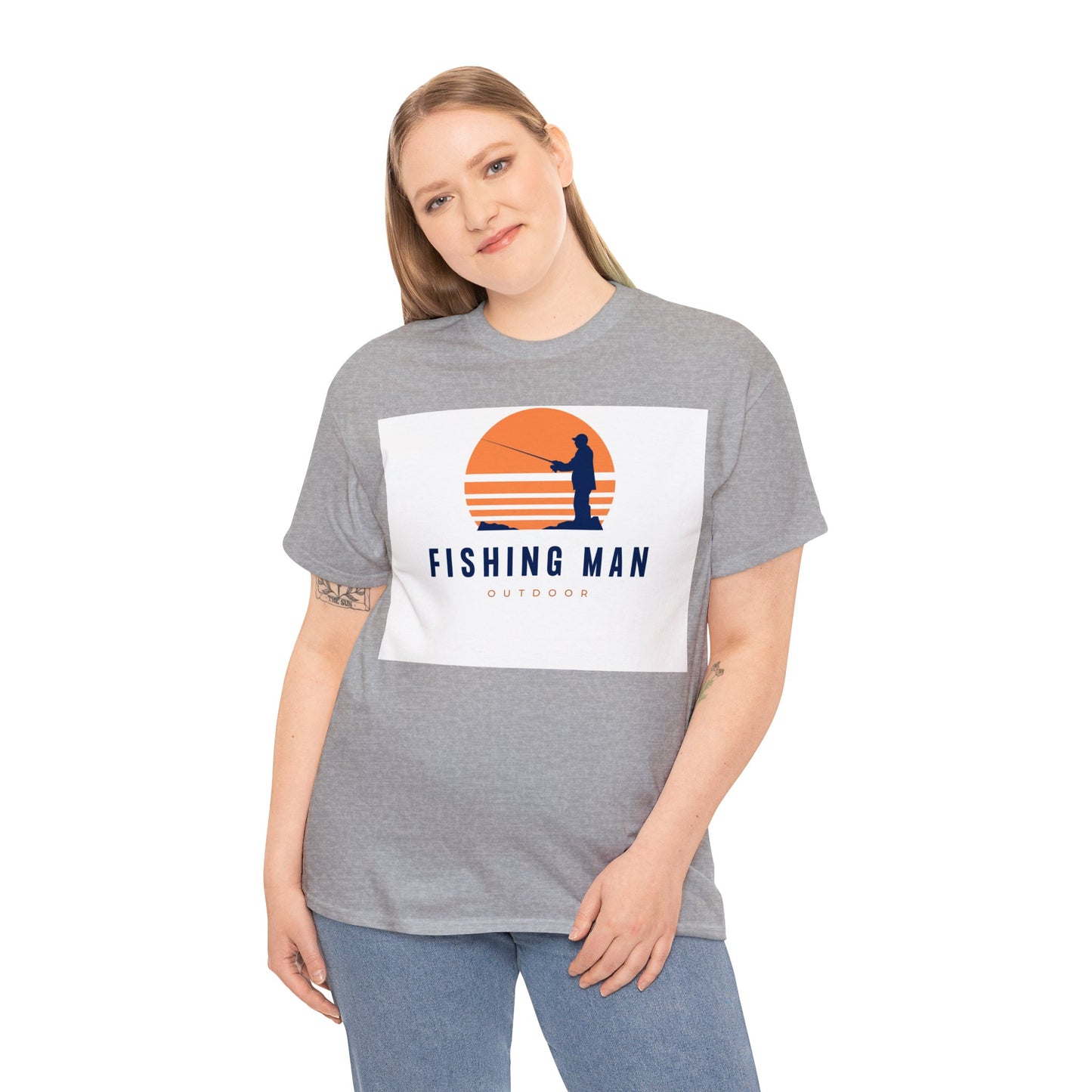 Unisex Heavy Cotton Tee Activewear Adult For That Fishing Man or Woman Fishing Lover Shirt Comes In Many Colors