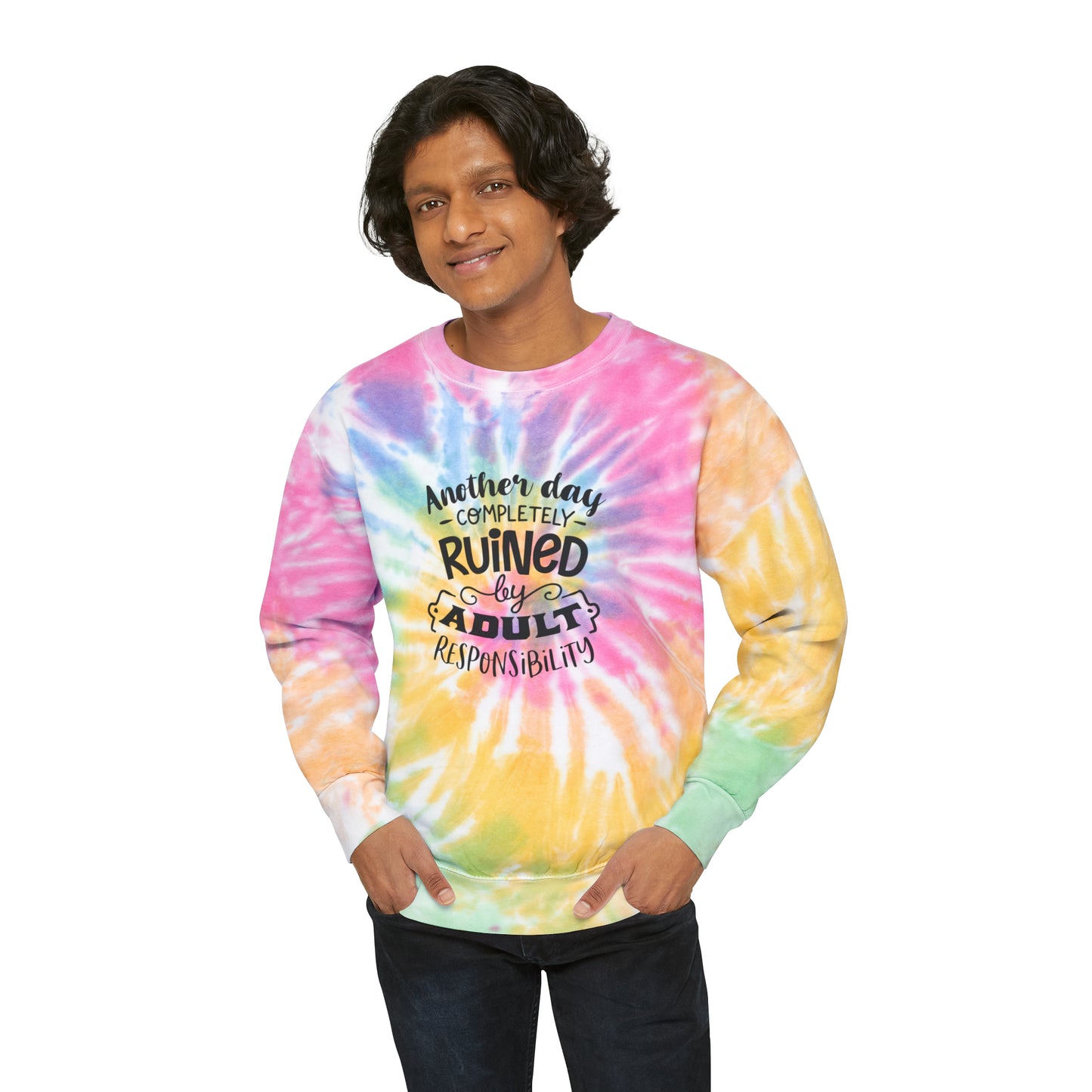 Unisex Tie-Dye Sweatshirt  Adult/Teen Activewear Comes In Two Colors