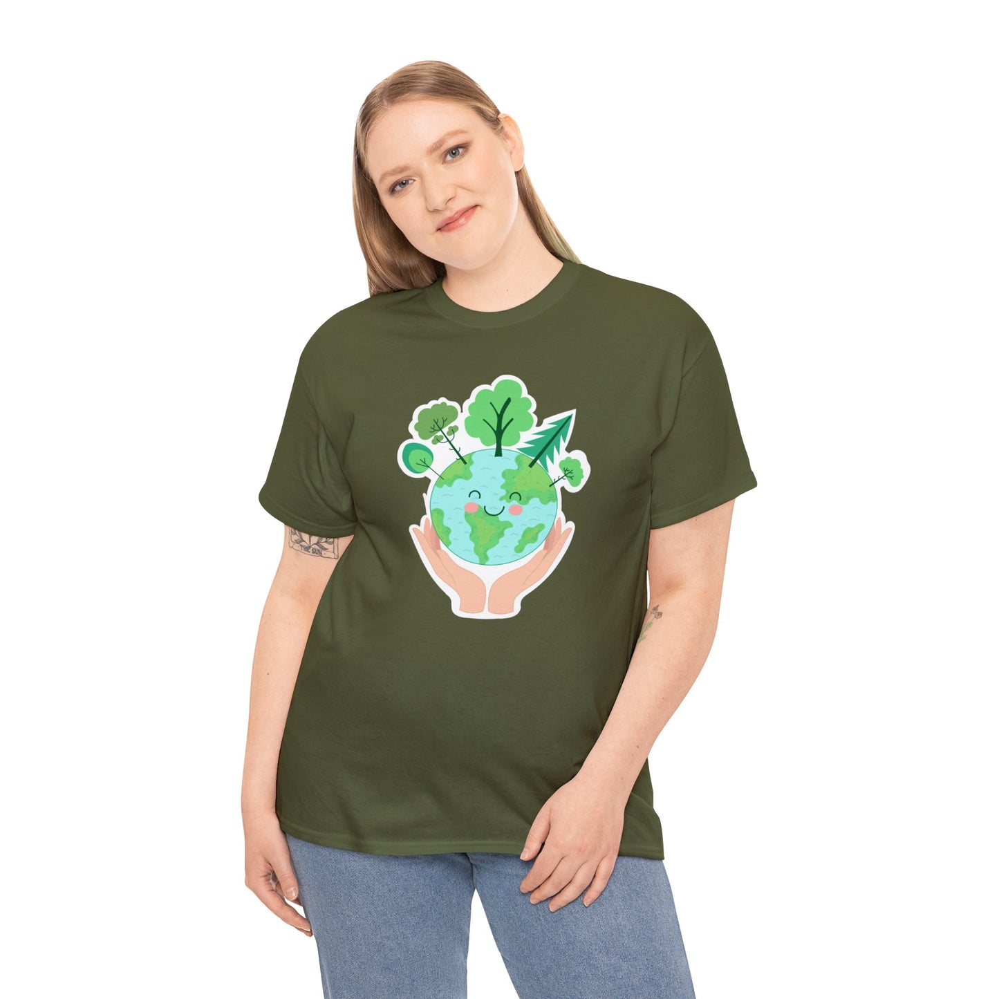 Unisex Heavy Cotton Tee Adult/Teen Activewear Shirt Comes In Many Colors