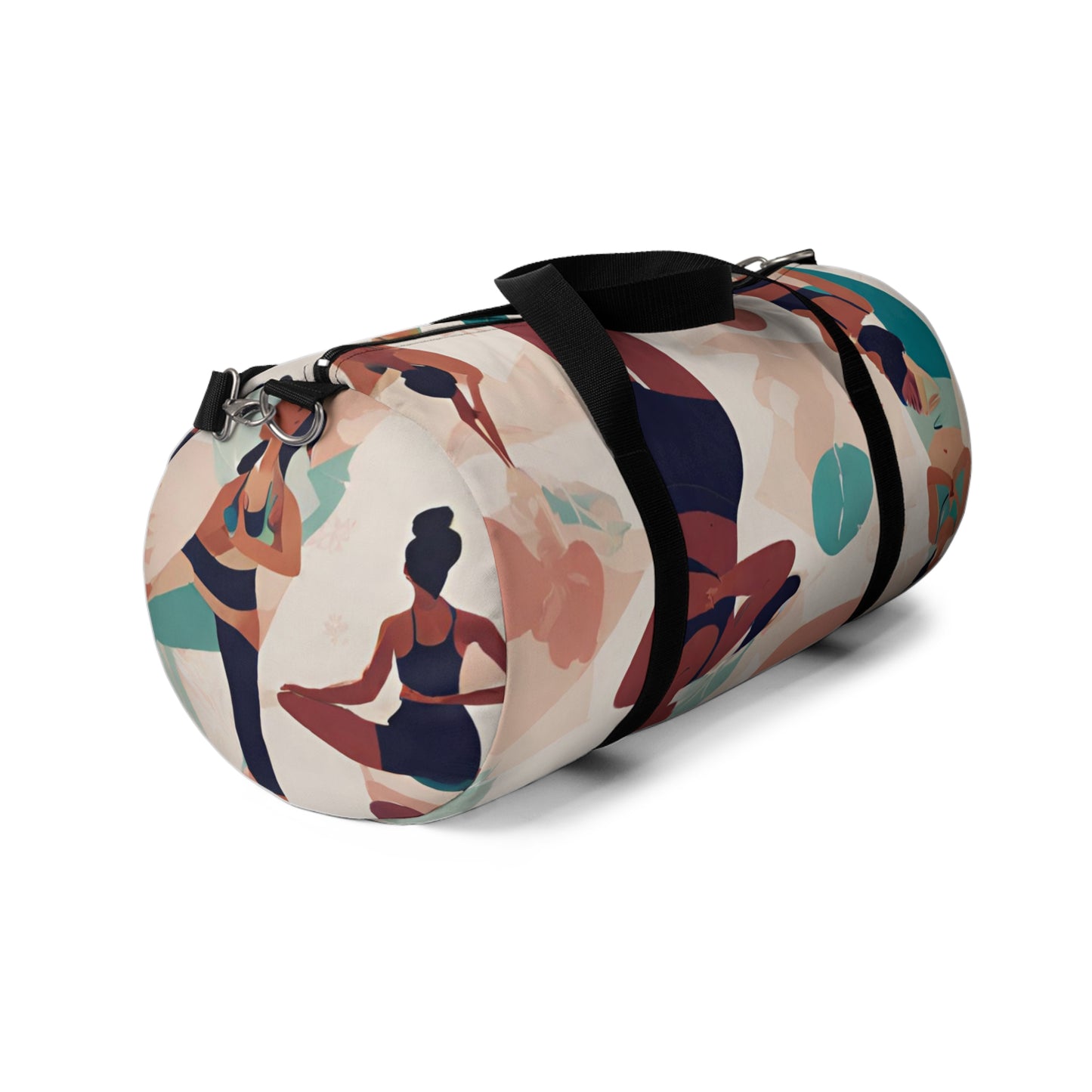 Duffel Bag UNISX ADULT/TEEN FOR GYM WEEKEND GET AWAYS BEIGE WITH WOMEN DOING YOGA CUSTOMIZABLE tiffany.trillo@icloud.com