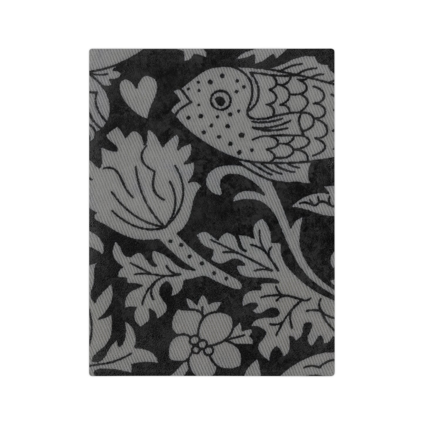 Velveteen Minky Blanket Adult/Teen Accessories Decor Black And Grey Design