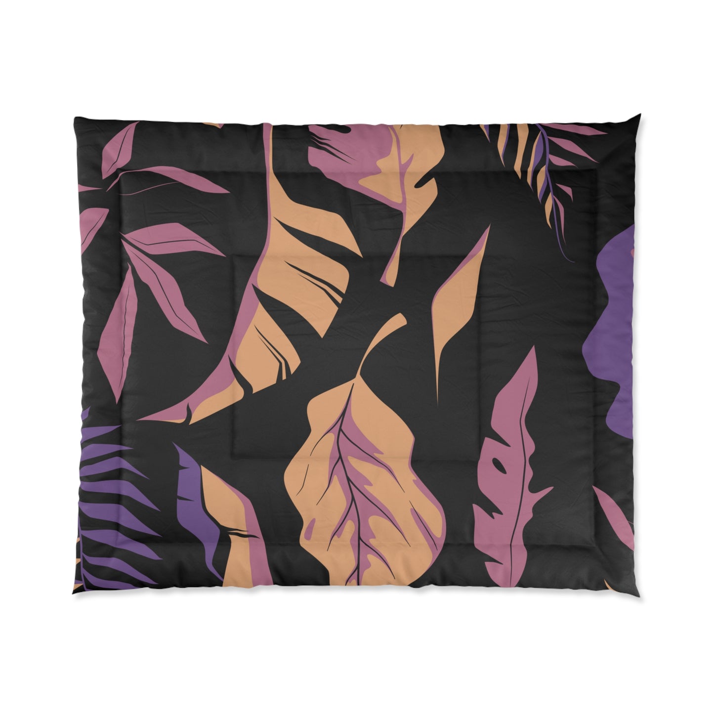 Comforter ADULTS/TEENS/KIDS ACCESSORIES UNISEX BLACK HOT PINK PURPLE JUNGLE PATTERN