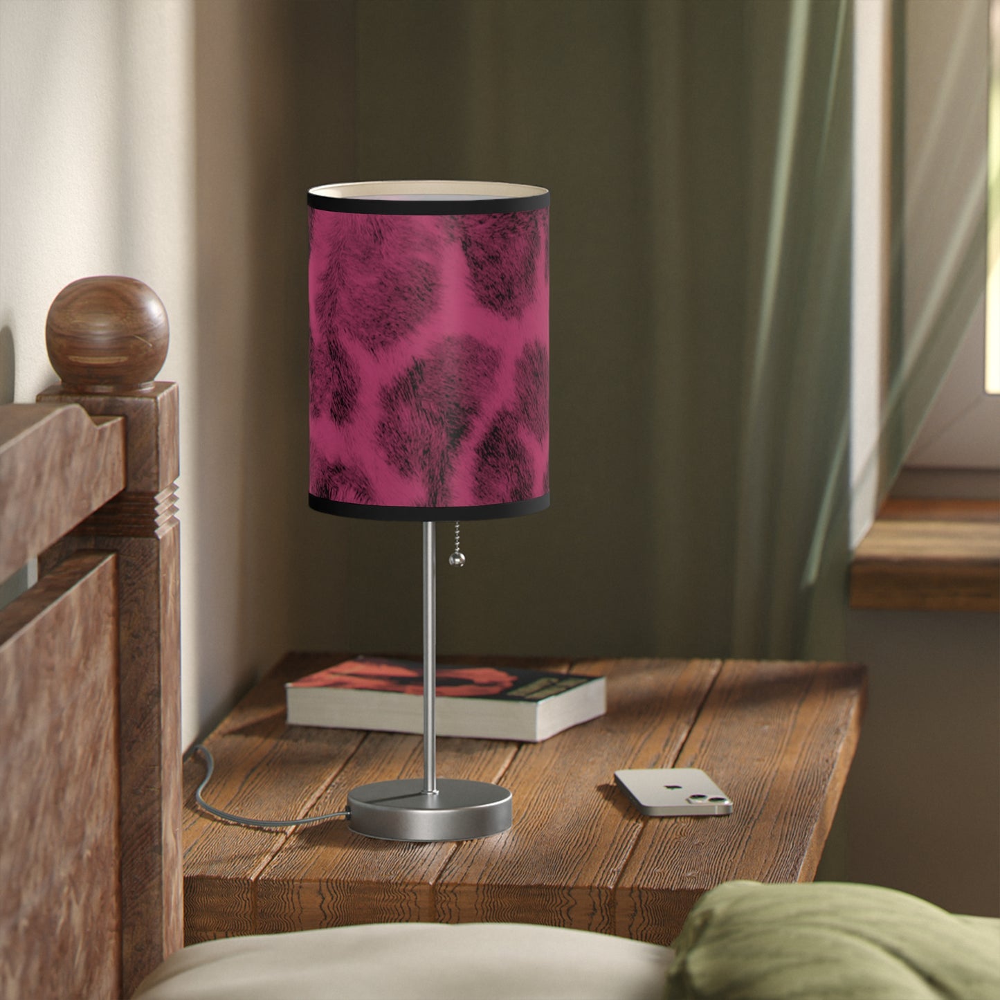 Lamp on a Stand, US|CA plug If You Would Like This To Be A Matching Set Including or Not Clock Curtains Felt Storage Boxes Pillow Shams & More Please Call 1-603-377-1833 Can Be Done in 24 Hours!