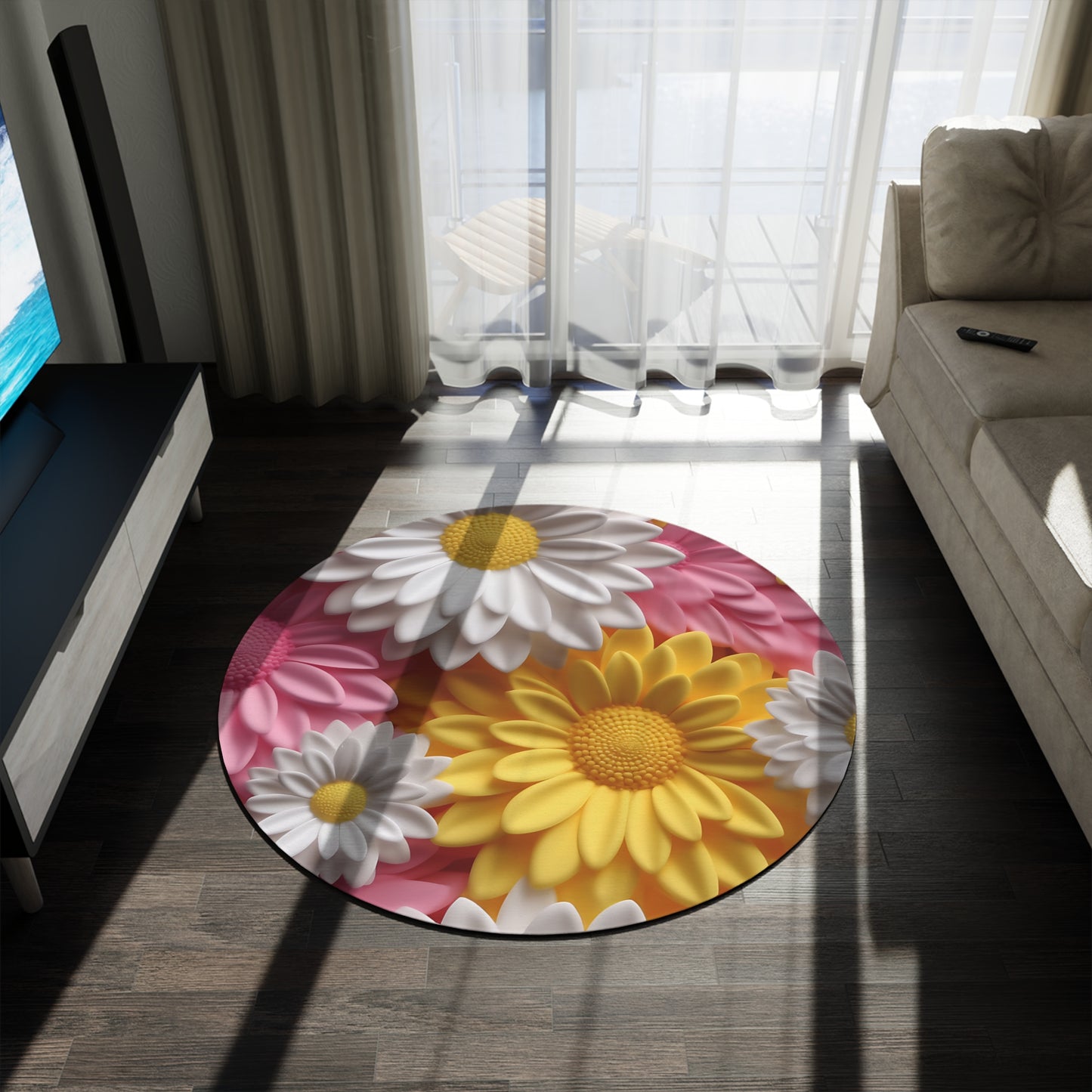 Round Rug Has Matching Products Sold Separate