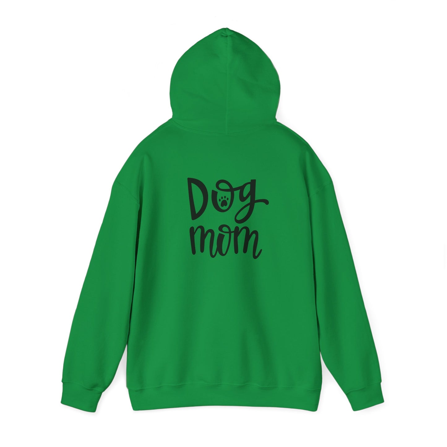 Unisex Heavy Blend™ Hooded Sweatshirt Adult/Teen Dog Mom in Black Writing on Back