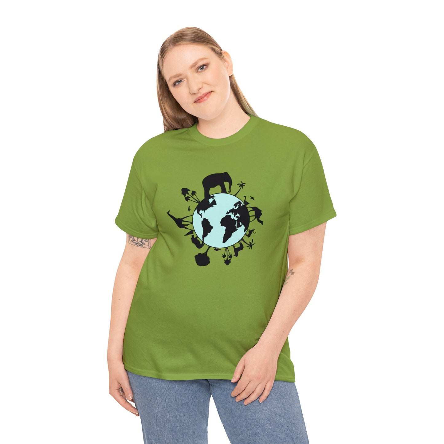 Unisex Heavy Cotton Tee Adult/Teen Activewear Save The Planet Shirt Comes In Many Colors