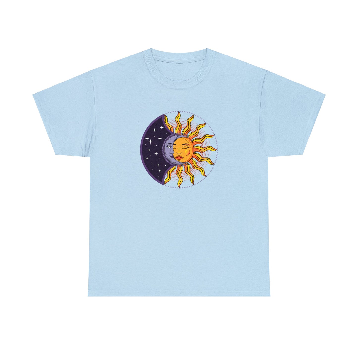 Unisex Heavy Cotton Tee Adult/Teen Activewear Sun and Moon Shirt Comes In Many Colors