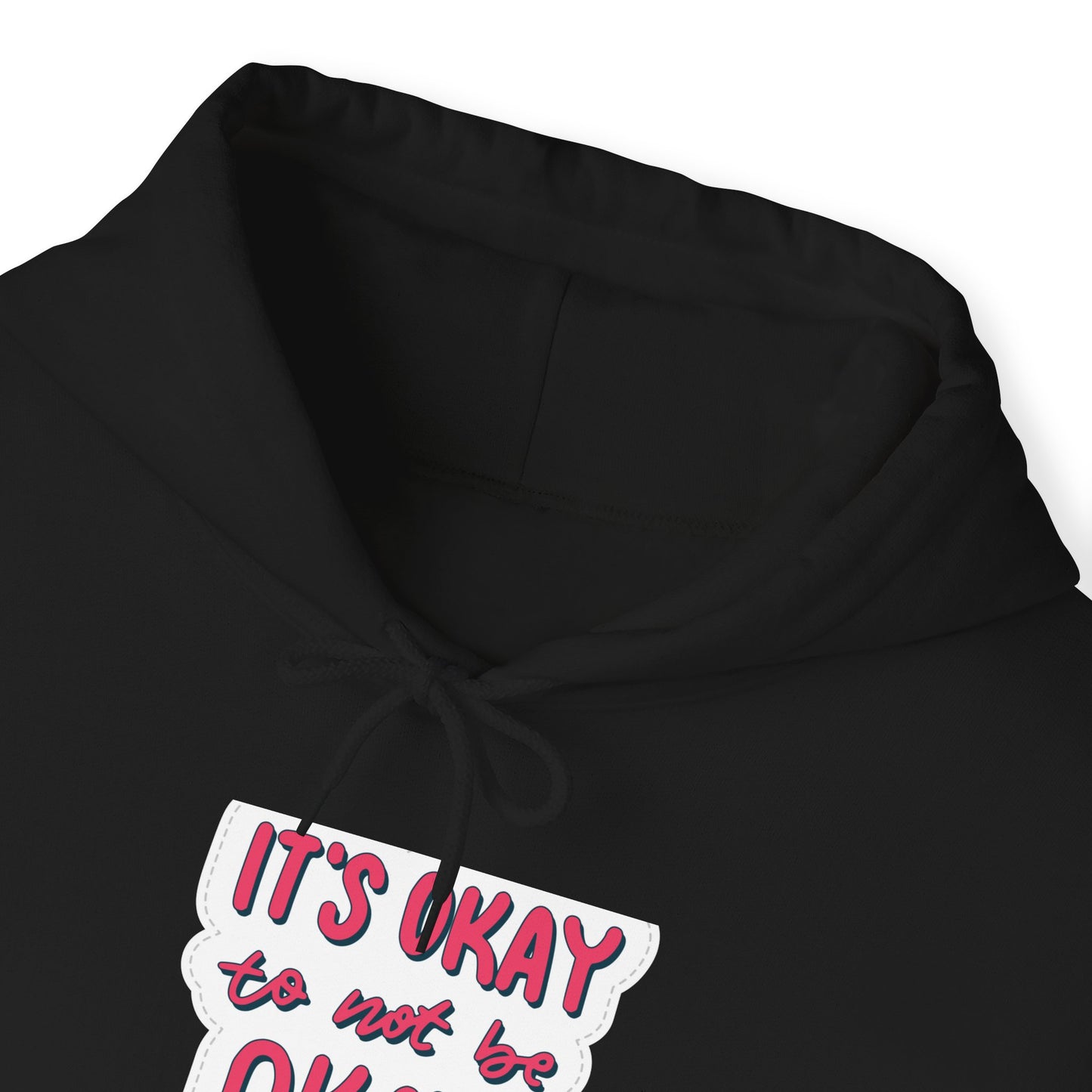 Unisex Heavy Blend™ Hooded  Adult/Teen Activewear Its OK to Be Not OK Colors Red Black Bubble Letters