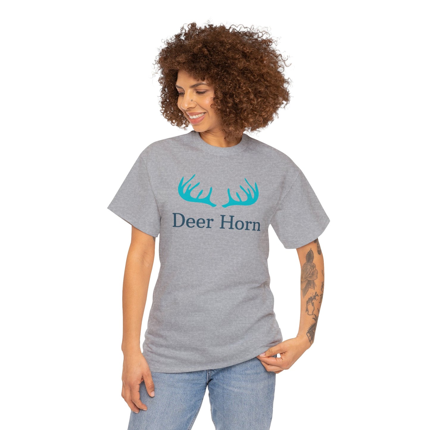 Unisex Heavy Cotton Tee Adult/Teen Activewear Deer Horn For The Avid Hunter Hunter Lover Shirt Comes In Many Colors