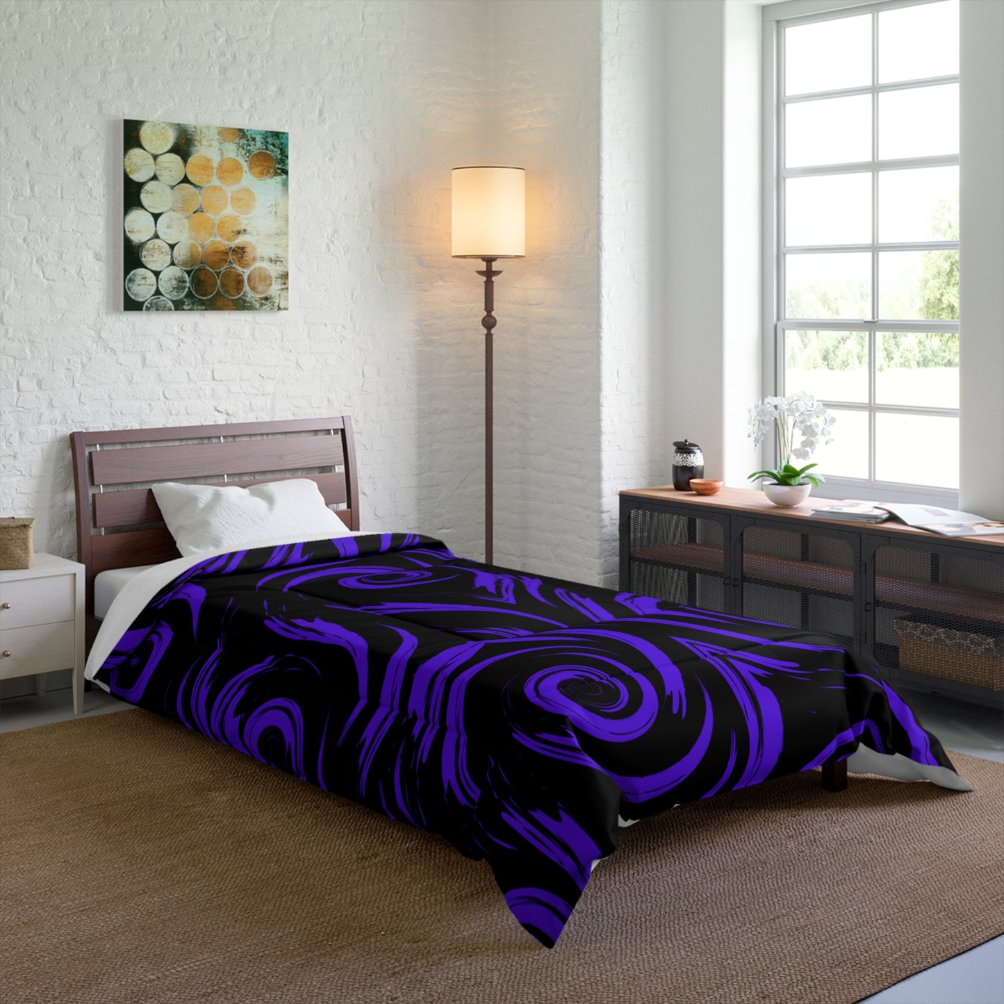 Comforter Has Matching Products Sold Separate. One Comforter Two Pillow Sams And A Lamp, With Shipping Under 268$. Pick Your Own Image For Free Please Call, Matching Rugs Curtains And Clocks Also Available