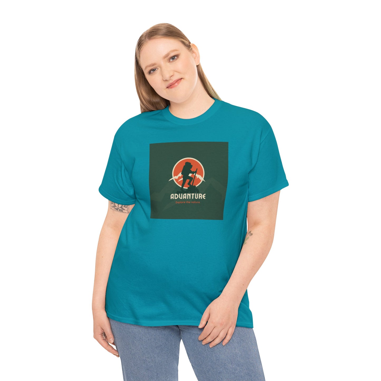 Unisex Heavy Cotton Tee Adult/Teen Activewear For That Adventurer Shirt Comes In Many Colors