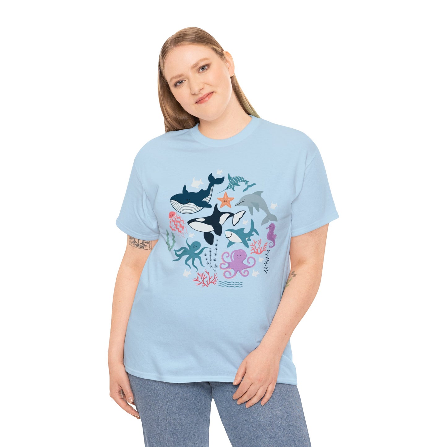 Unisex Heavy Cotton Tee Adult/Teen Activewear Shirt Comes In Many Colors