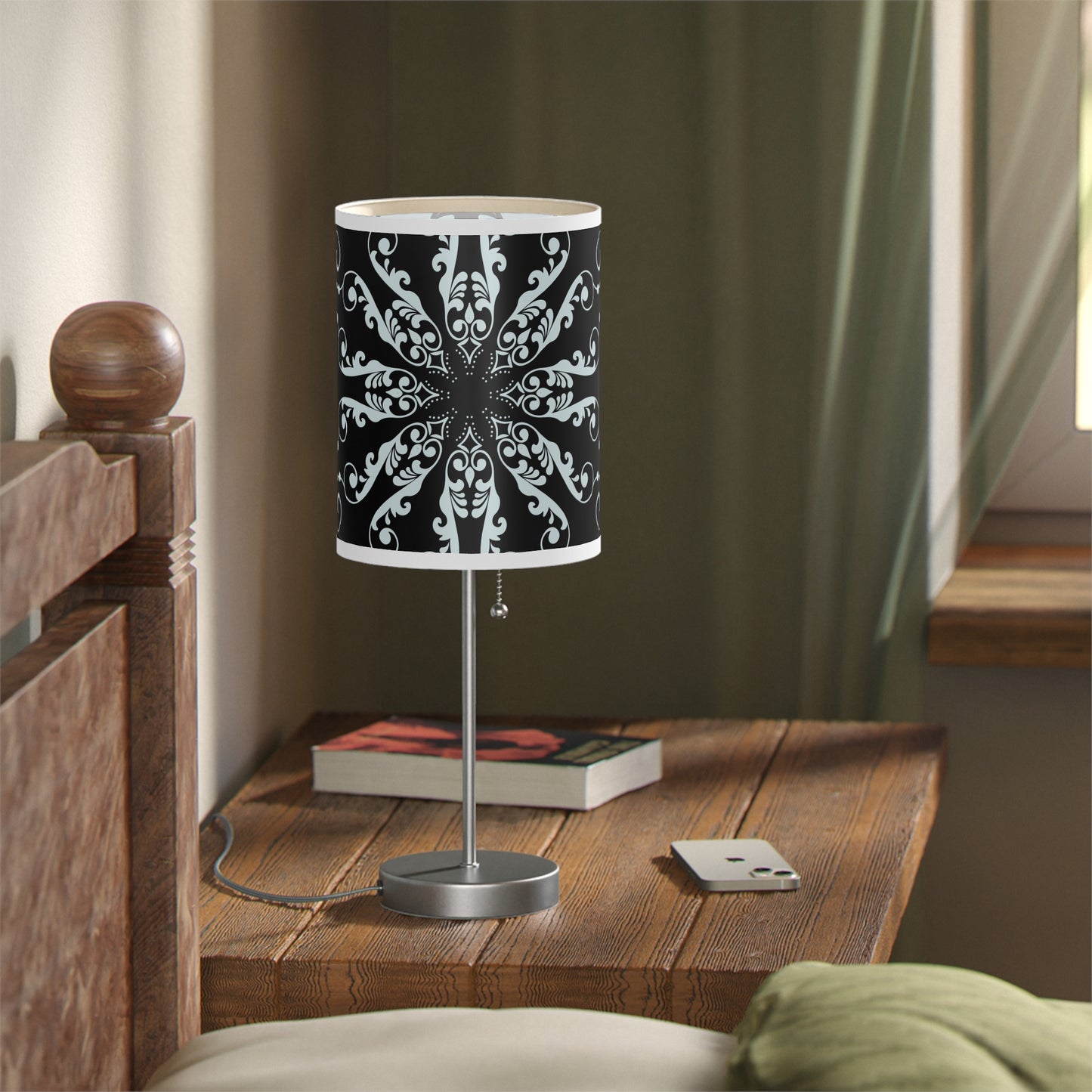 Lamp on a Stand, US|CA plug Are Available To Be Made To Match Any Product Including Pillow Shams, Curtains, Rugs, Clocks, and More Please Call 1-603-377-1833 Can Be Done In 24 Hours