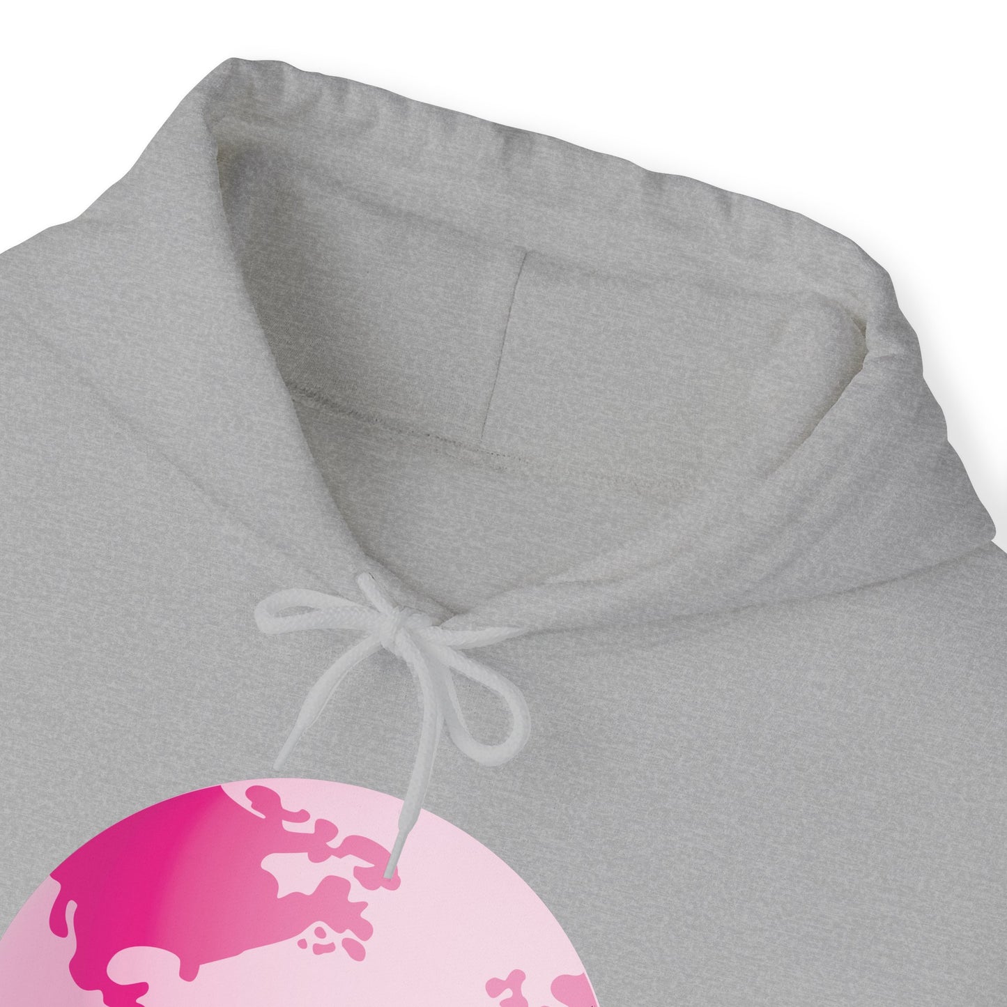 Unisex Heavy Blend™ Hooded Sweatshirt Adult/Teen Activewear on Front Pink World for Fighting Cancer and on Back Fight Cancer in Pink Writing