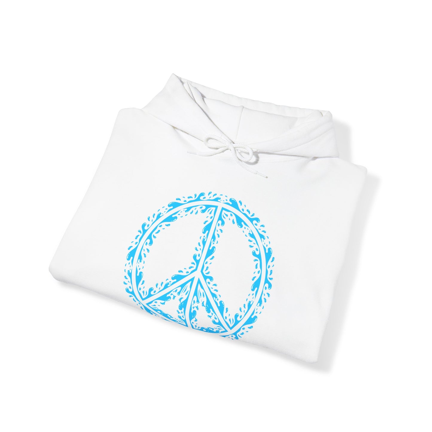 Unisex Heavy Blend™ Hooded Sweatshirt Adult/Teen Blue Peace Sign