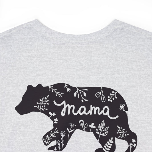 Unisex Heavy Cotton Tee Activewear Mama Bear With the Black Bear