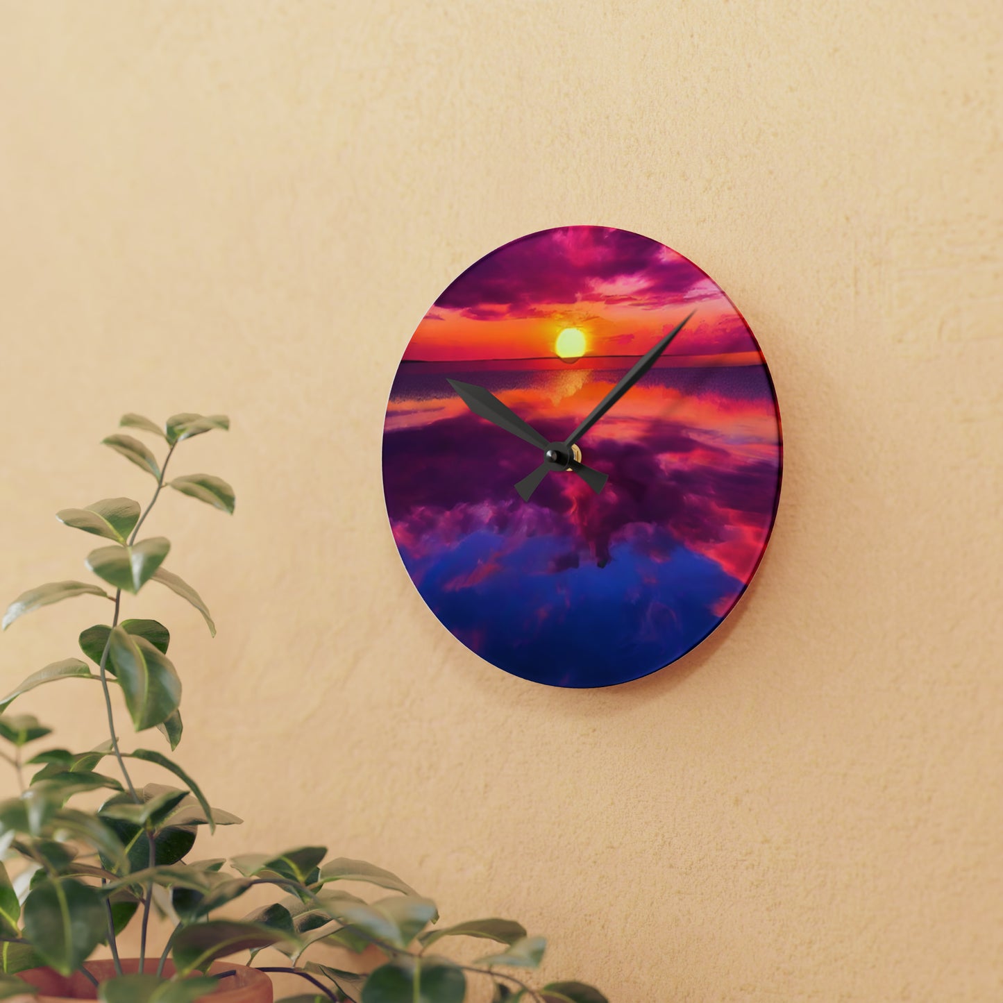 Acrylic Wall Clock Matching Products Available. Bring Your Own Image For Free. Love a Print and Want It On a Different Products Just Call 1-603-377-1833