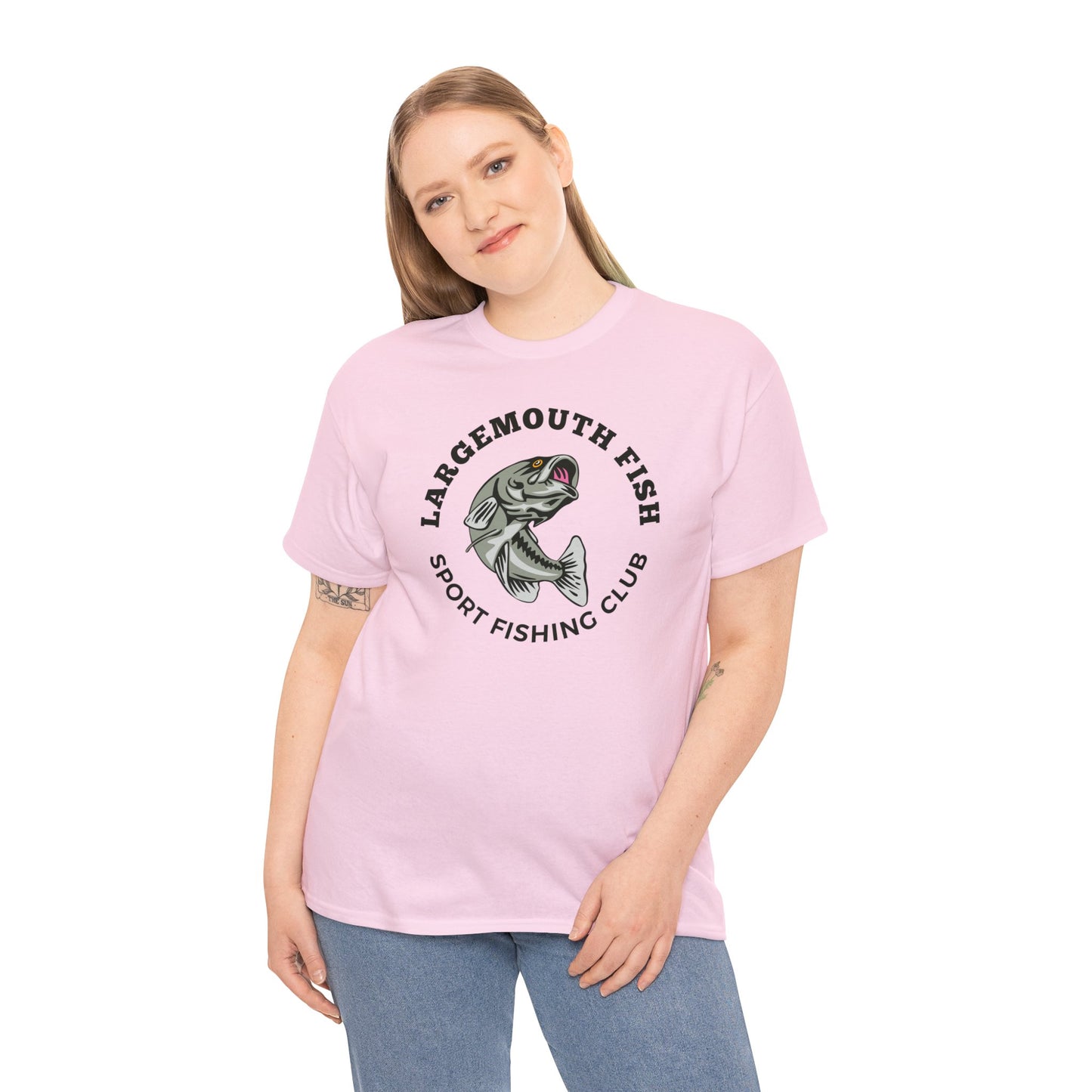 Unisex Heavy Cotton Tee Adult/Teen Activewear Largemouth Bass