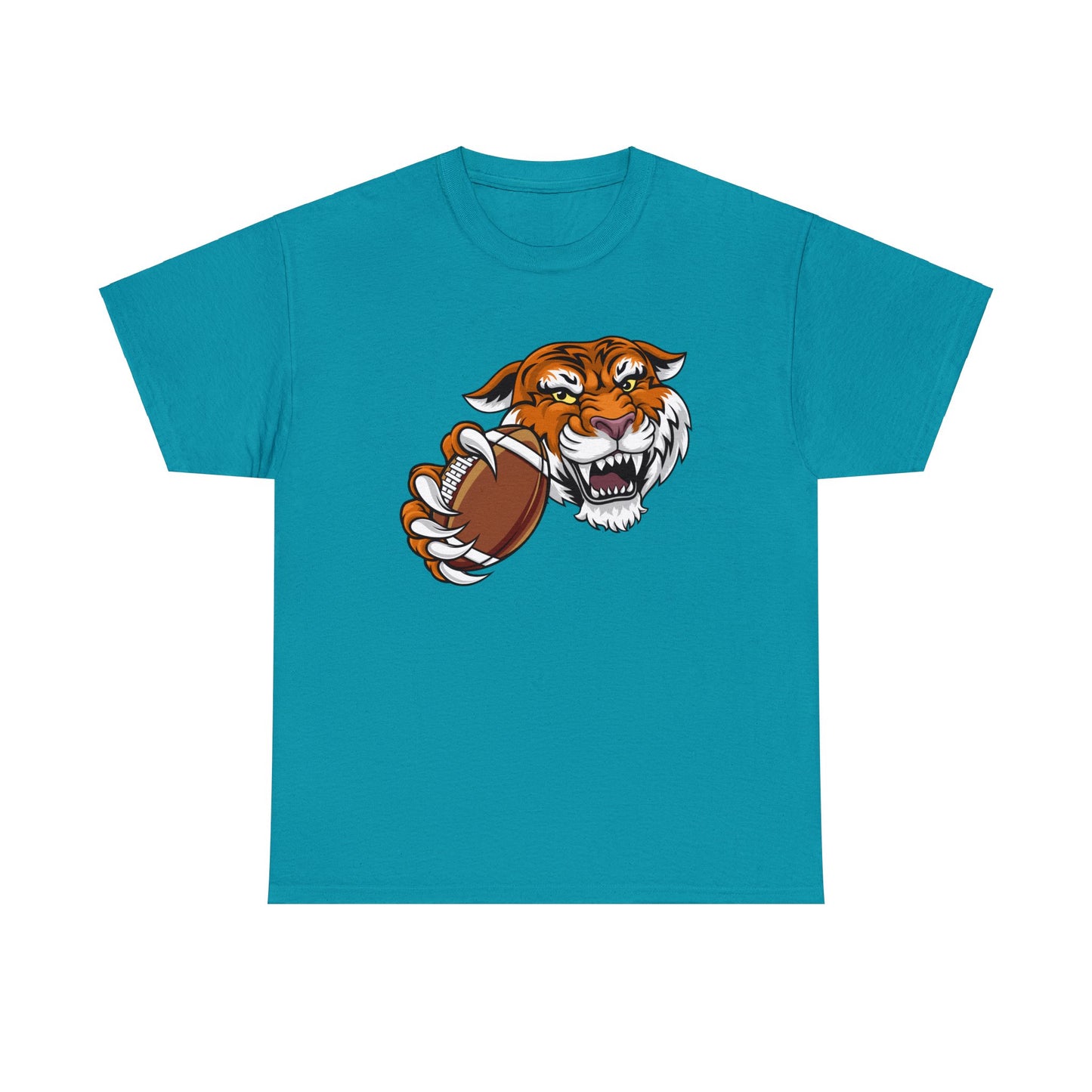 Unisex Heavy Cotton Tee Adult/Teen Activewear Tiger's Football Tea Generic Team Shirt Comes In Many Colors