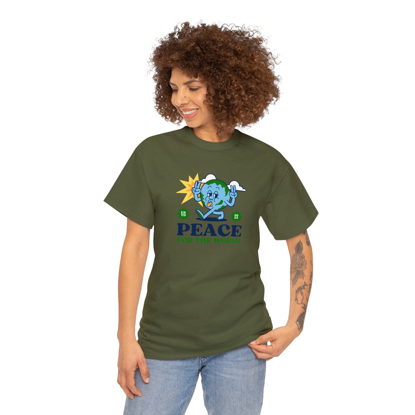 Unisex Heavy Cotton Tee Adult/Teen Activewear Shirt Comes In Many Colors