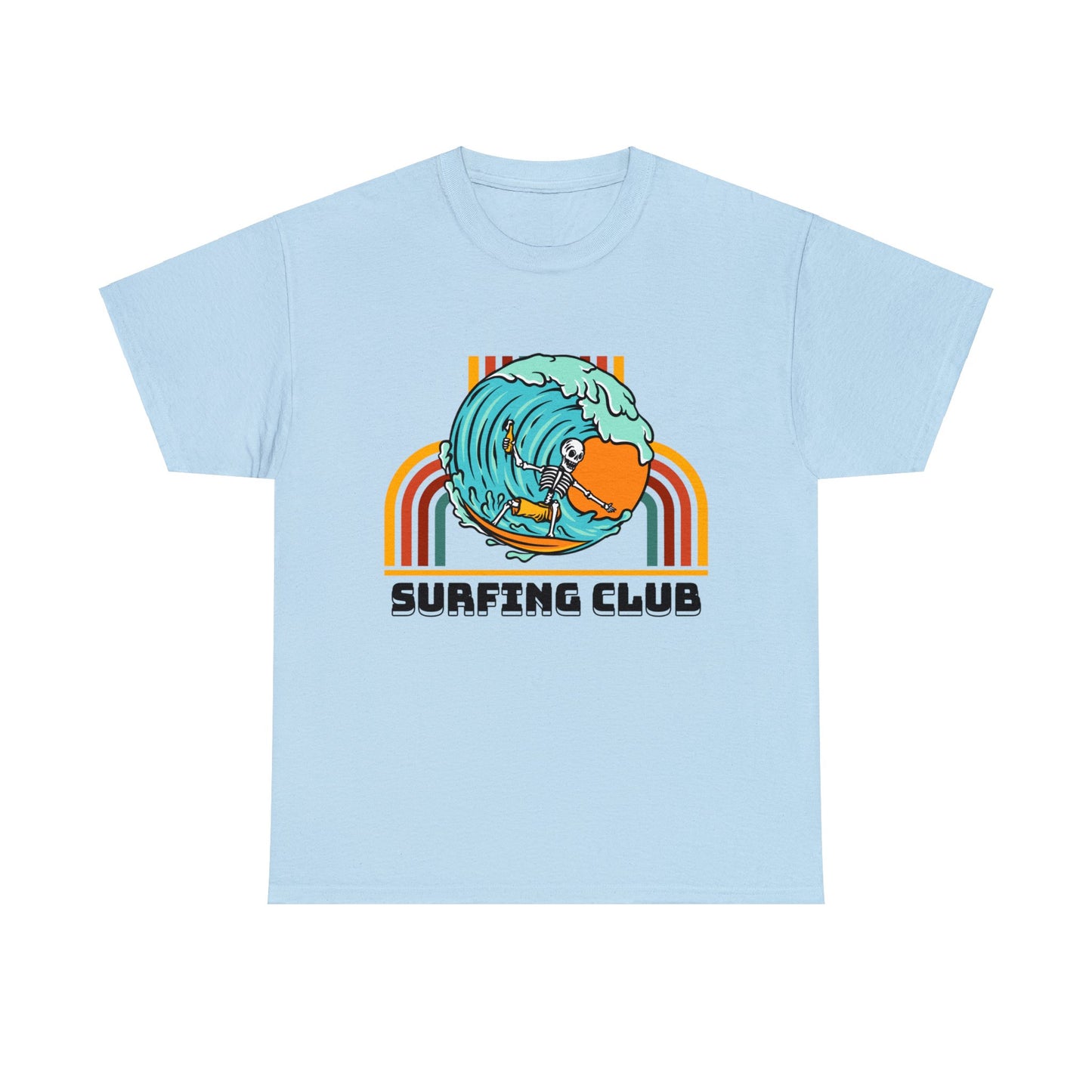 Unisex Heavy Cotton Tee adult/Teen Surfing Club Shirt Comes In Many Colors