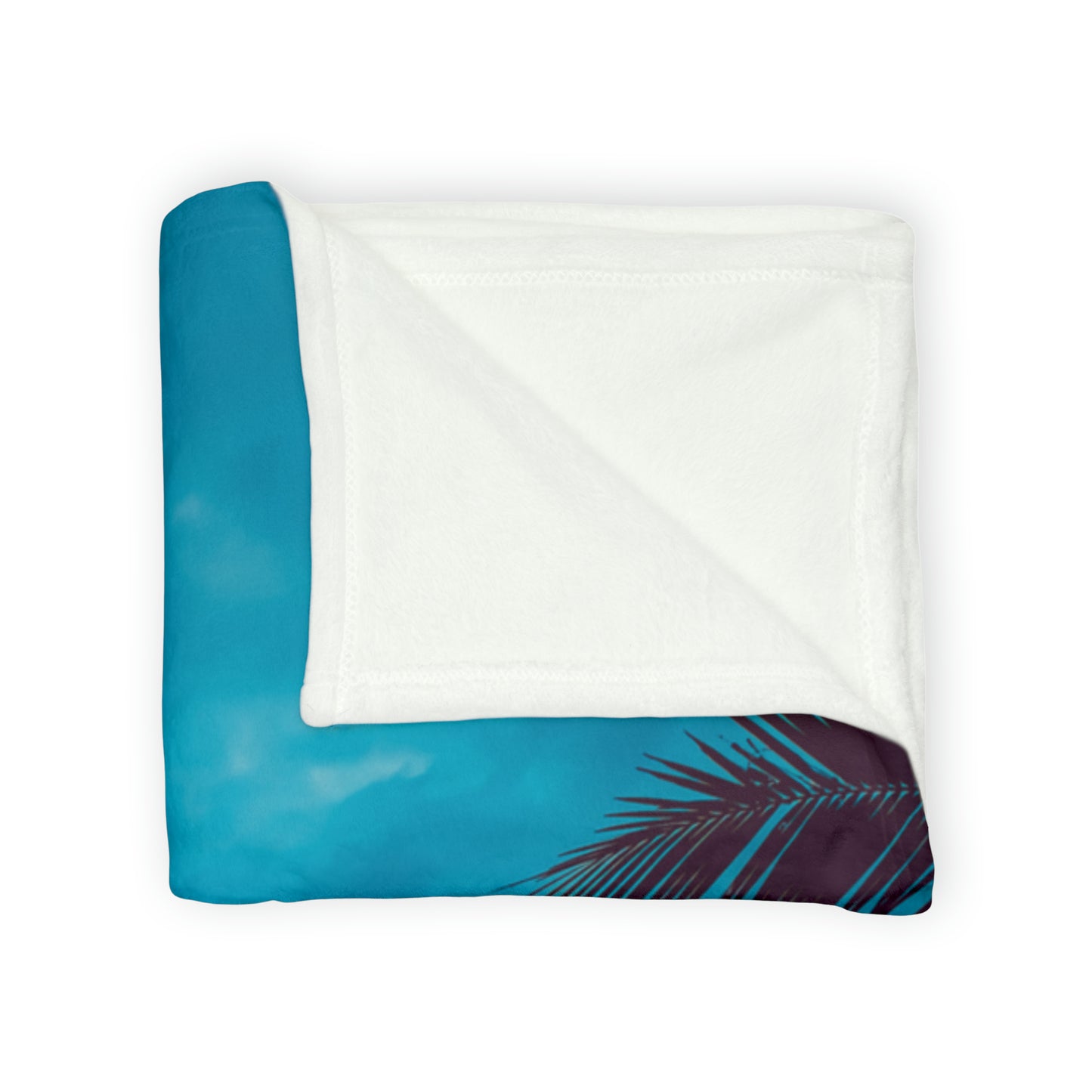 Soft Polyester Blanket Adult/Teen Sunset With Palm Trees Customizable Call 603-377-1833