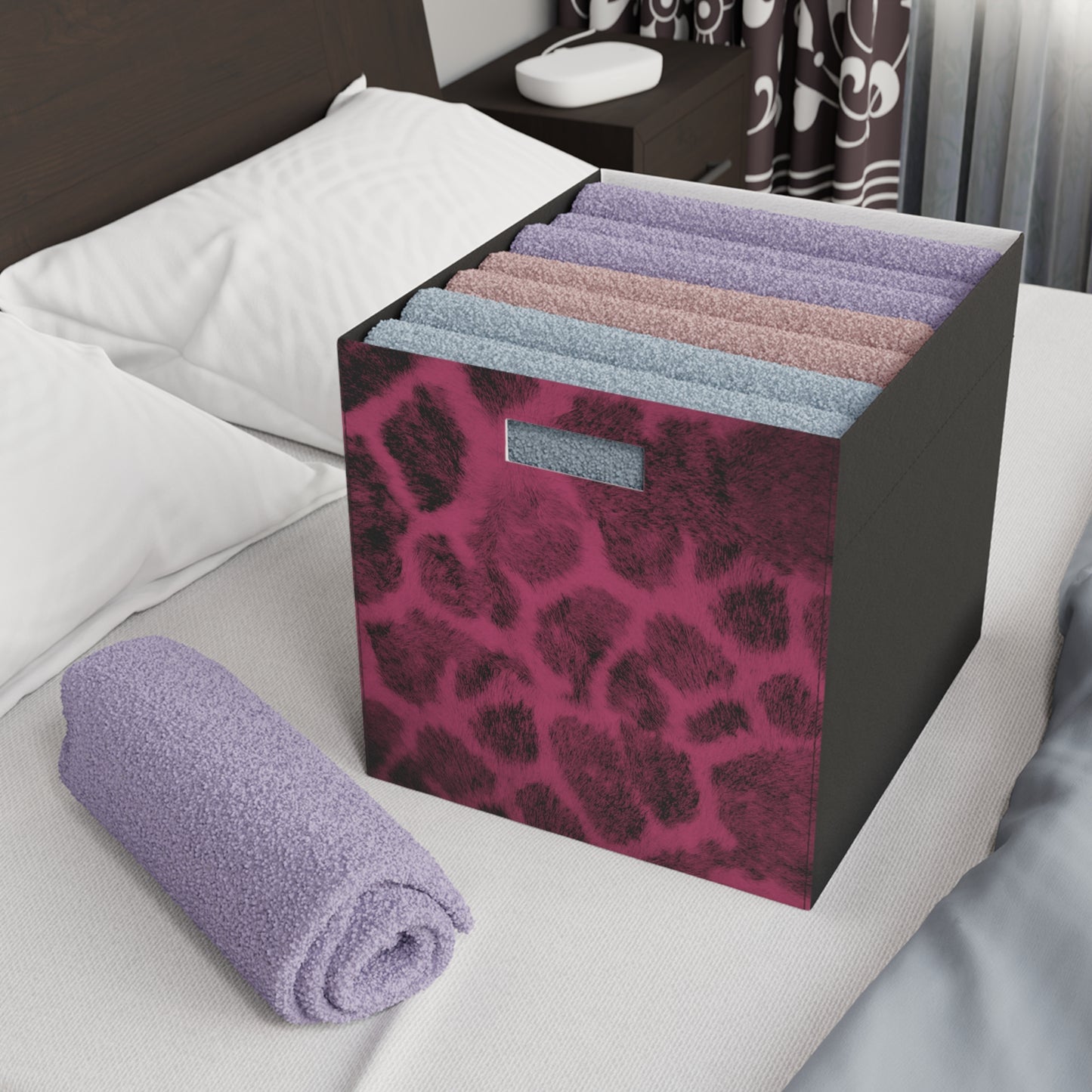 Felt Storage Box If You Would Like This To Be A Matching Set Including or Not Clock Curtains Felt Storage Boxes Pillow Shams & More Please Call 1-603-377-1833 Can Be Done in 24 Hours!