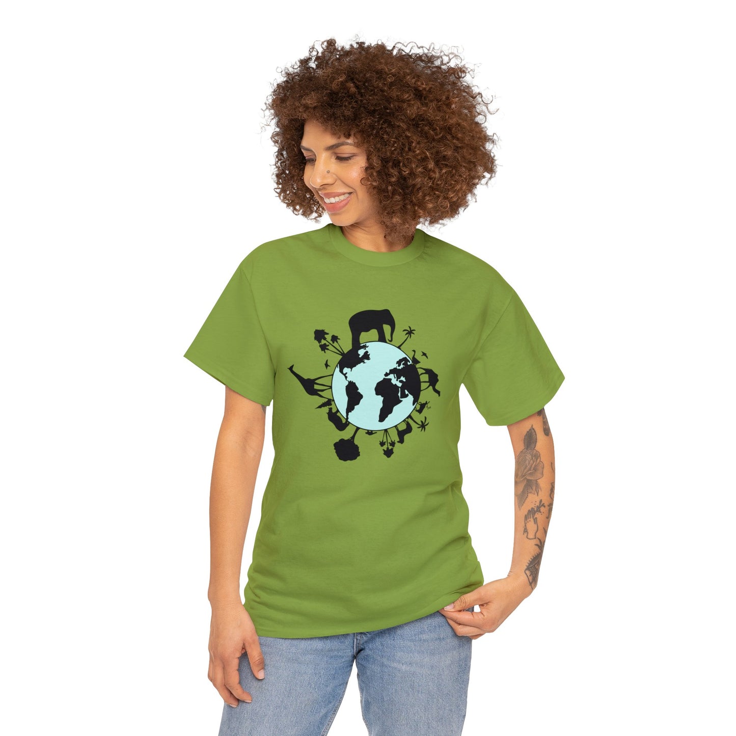 Unisex Heavy Cotton Tee Adult/Teen Activewear Save The Planet Shirt Comes In Many Colors