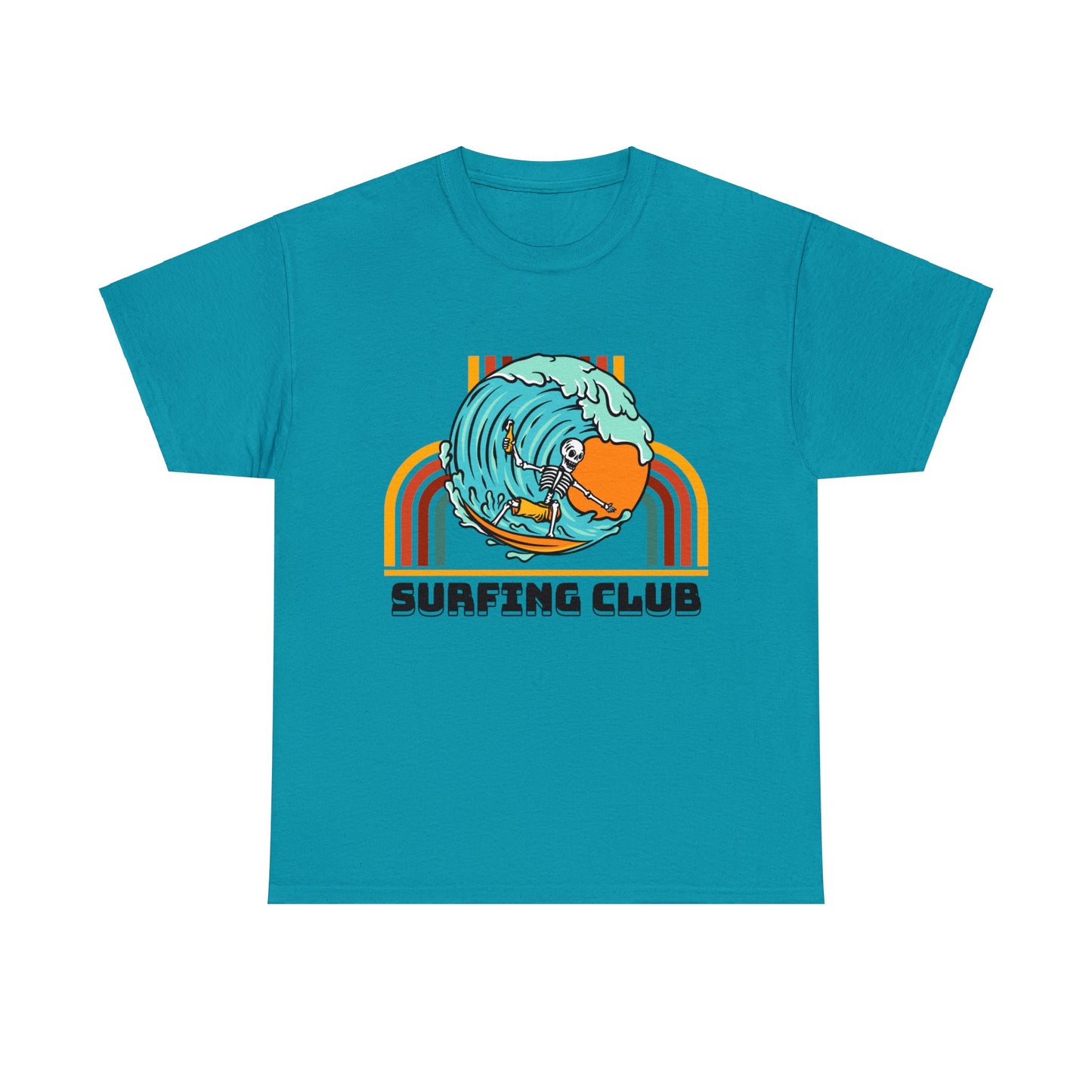 Unisex Heavy Cotton Tee adult/Teen Surfing Club Shirt Comes In Many Colors