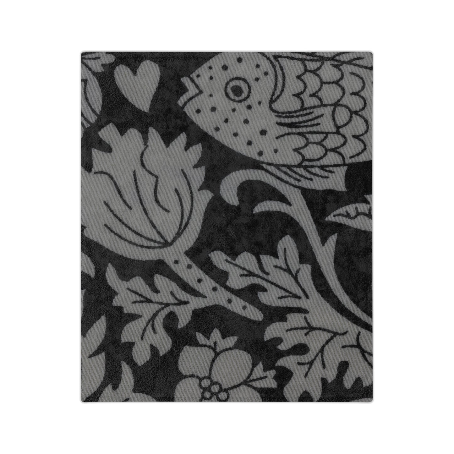 Velveteen Minky Blanket Adult/Teen Accessories Decor Black And Grey Design