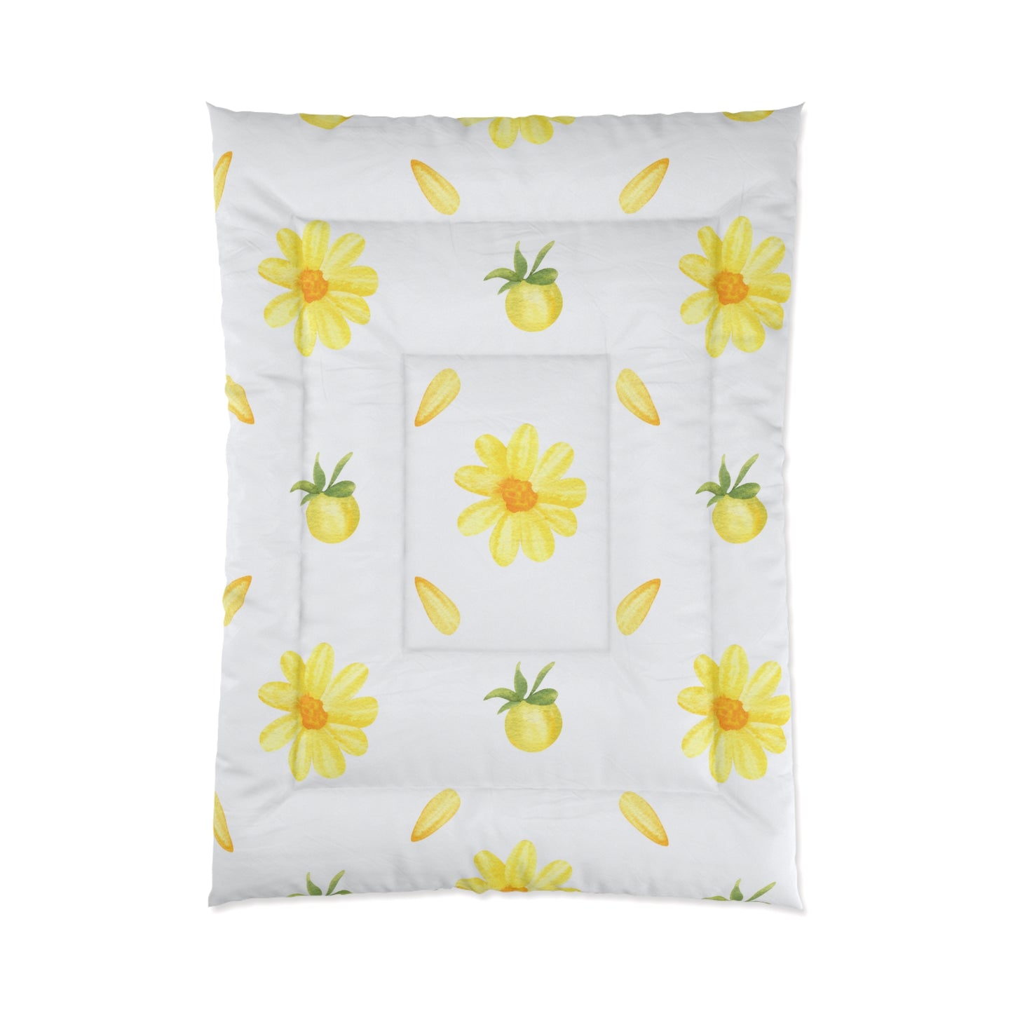 Comforter Adult/Teen/Kids Accessories Decor Great For Kid's Bedroom Thick Soft Yellow and White Flowers