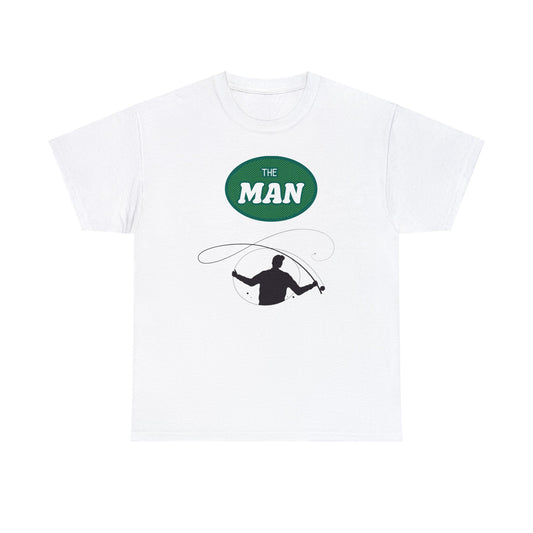 Unisex Heavy Cotton Tee Adult/Teen Activewear The Man (fishing) in Green and Black Writing