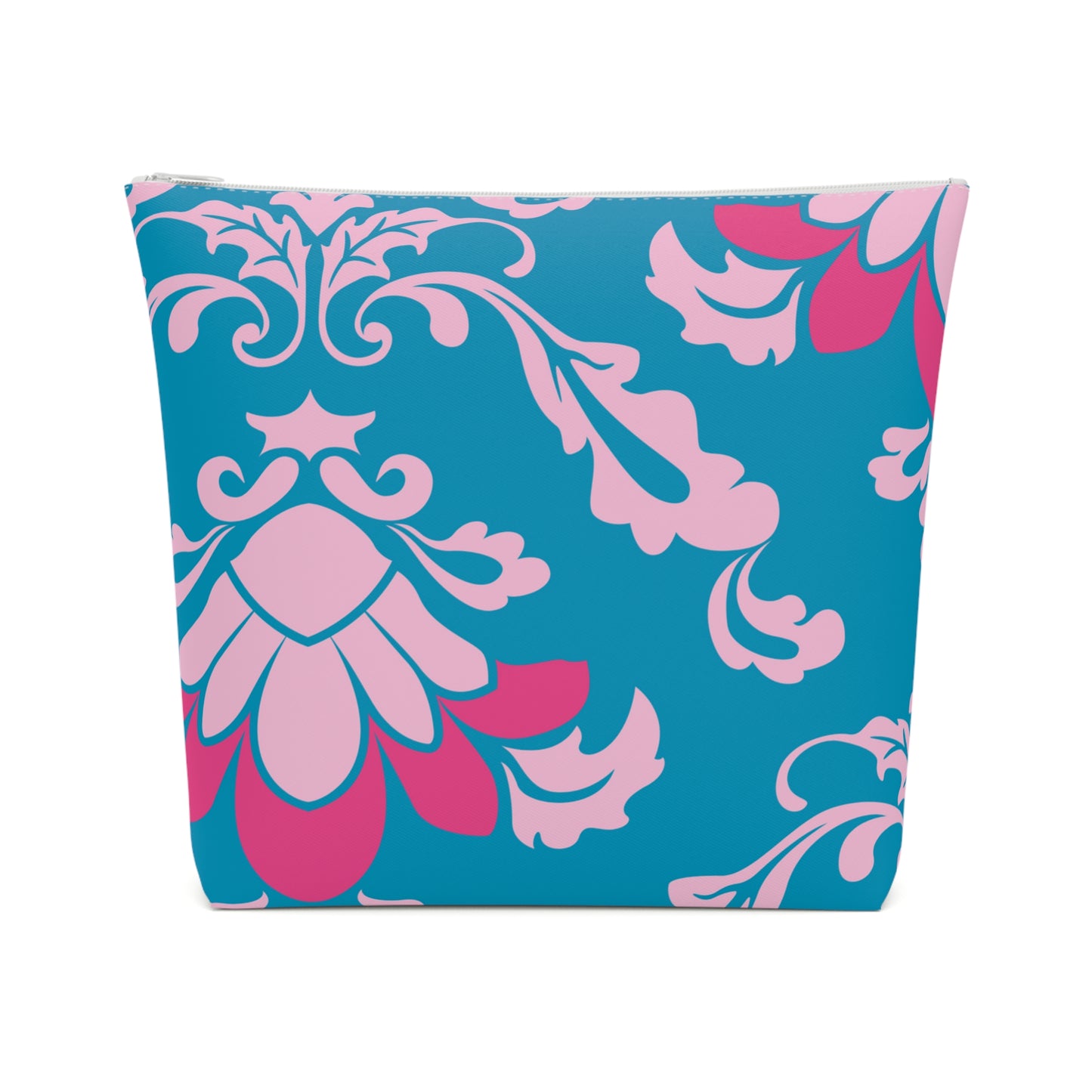 Cotton Cosmetic Bag Adult/Teen Makeup Bag Unisex Hot Pink Teal-Blue Customizable Put your Favorite Photo or Slogan, Or Name on THis tiffany.trillo@icloud.com